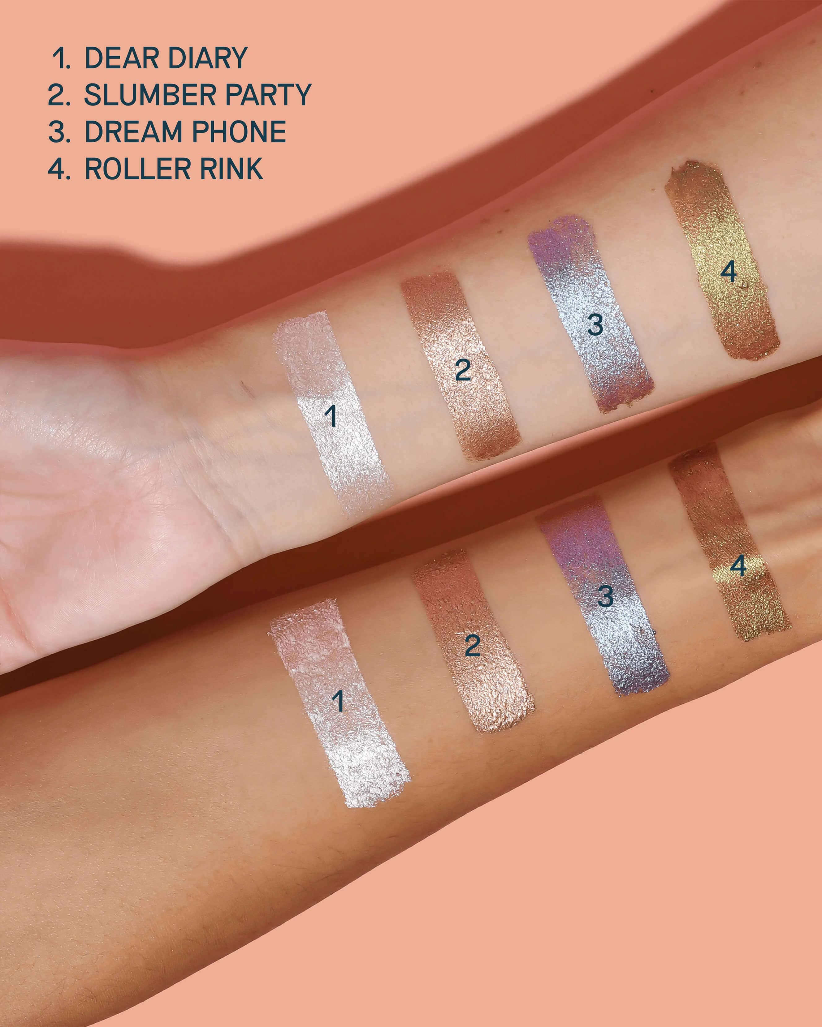 Slumber Party (glitter finish bubbling champagne)