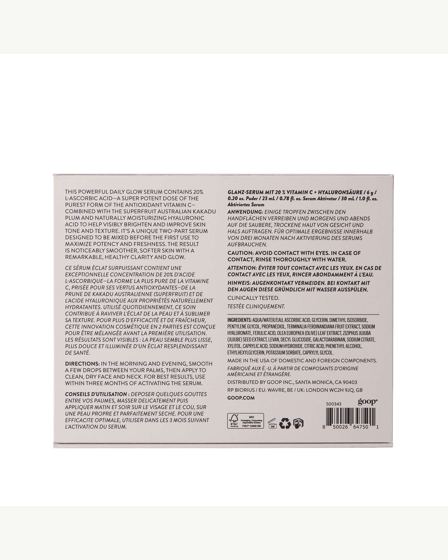 GOOPGLOW 20% Vitamin C + Hyaluronic Glow Serum