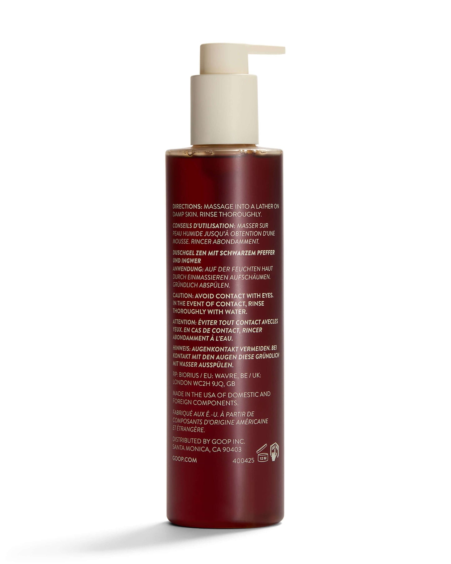 Black Pepper + Ginger Grounding Body Wash