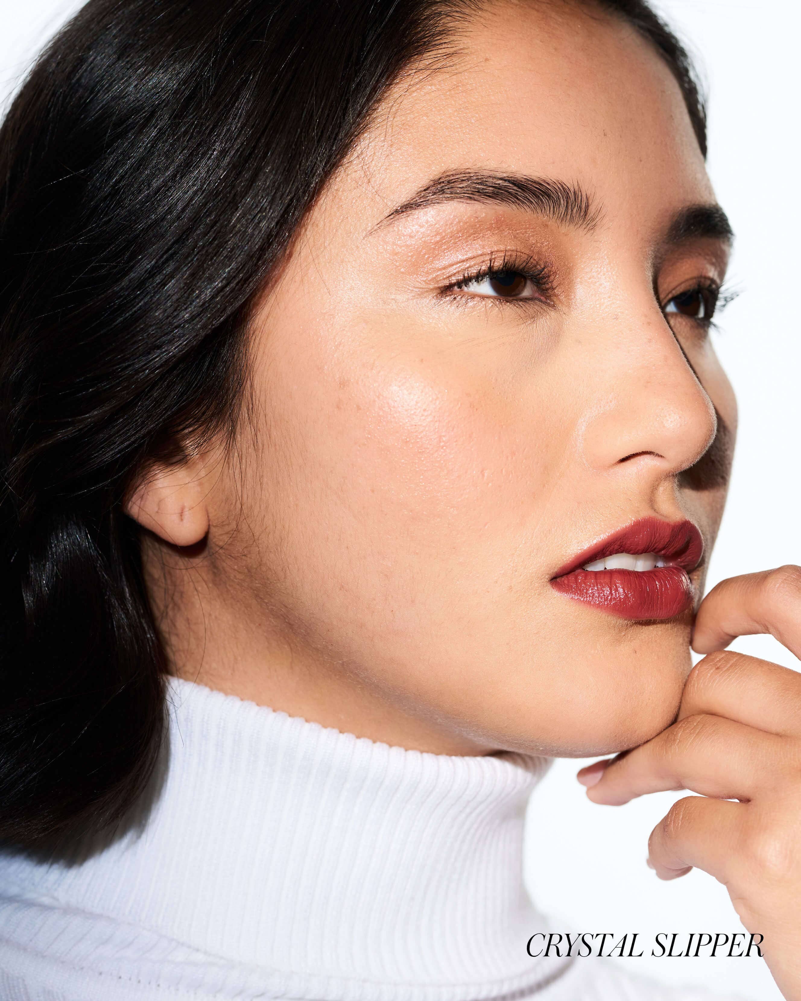 Crystal Slipper (sun-kissed pink-buff with a soft golden glow)