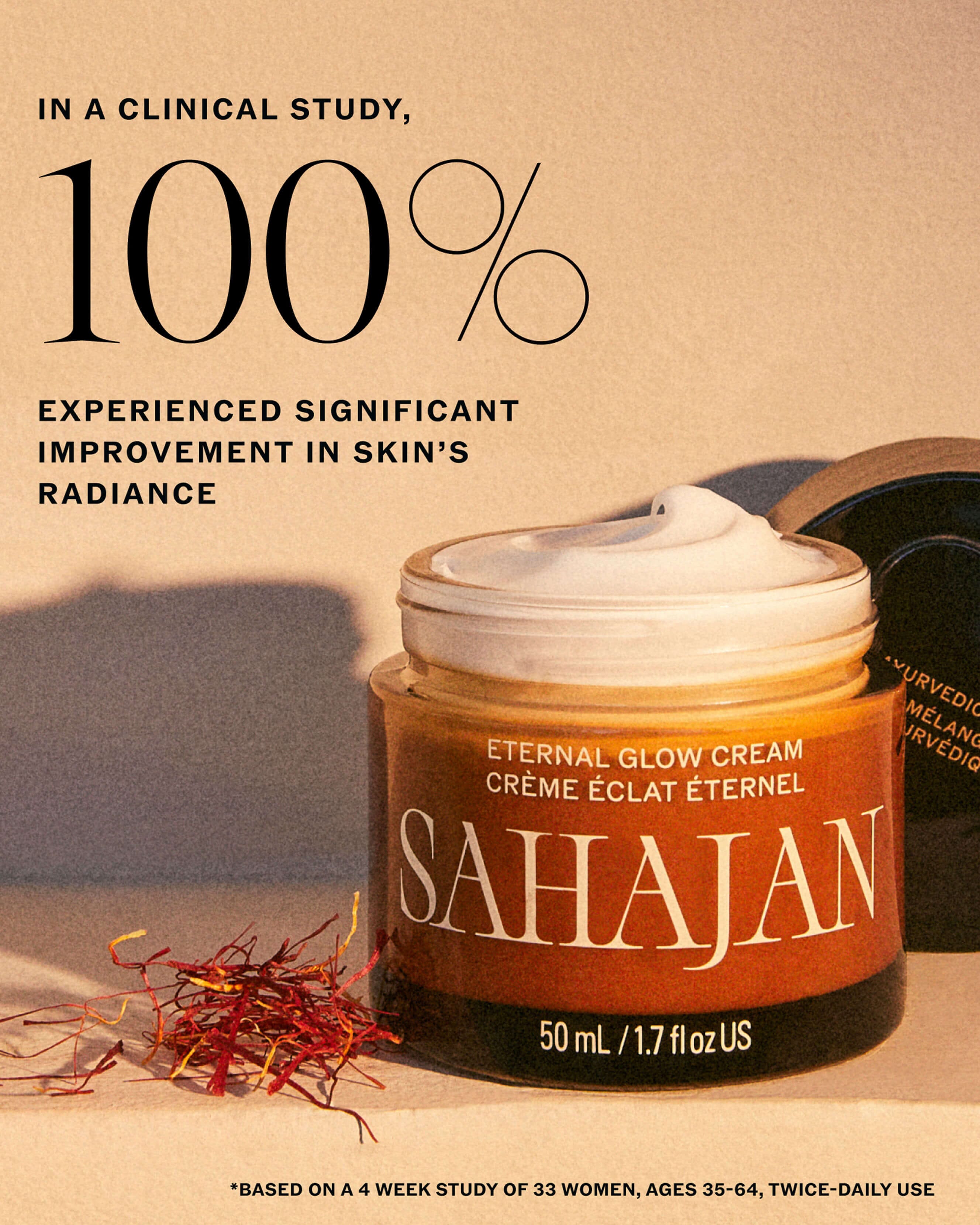 Eternal Glow Cream with Vitamin C, Baukuchiol, Ceramides + Saffron