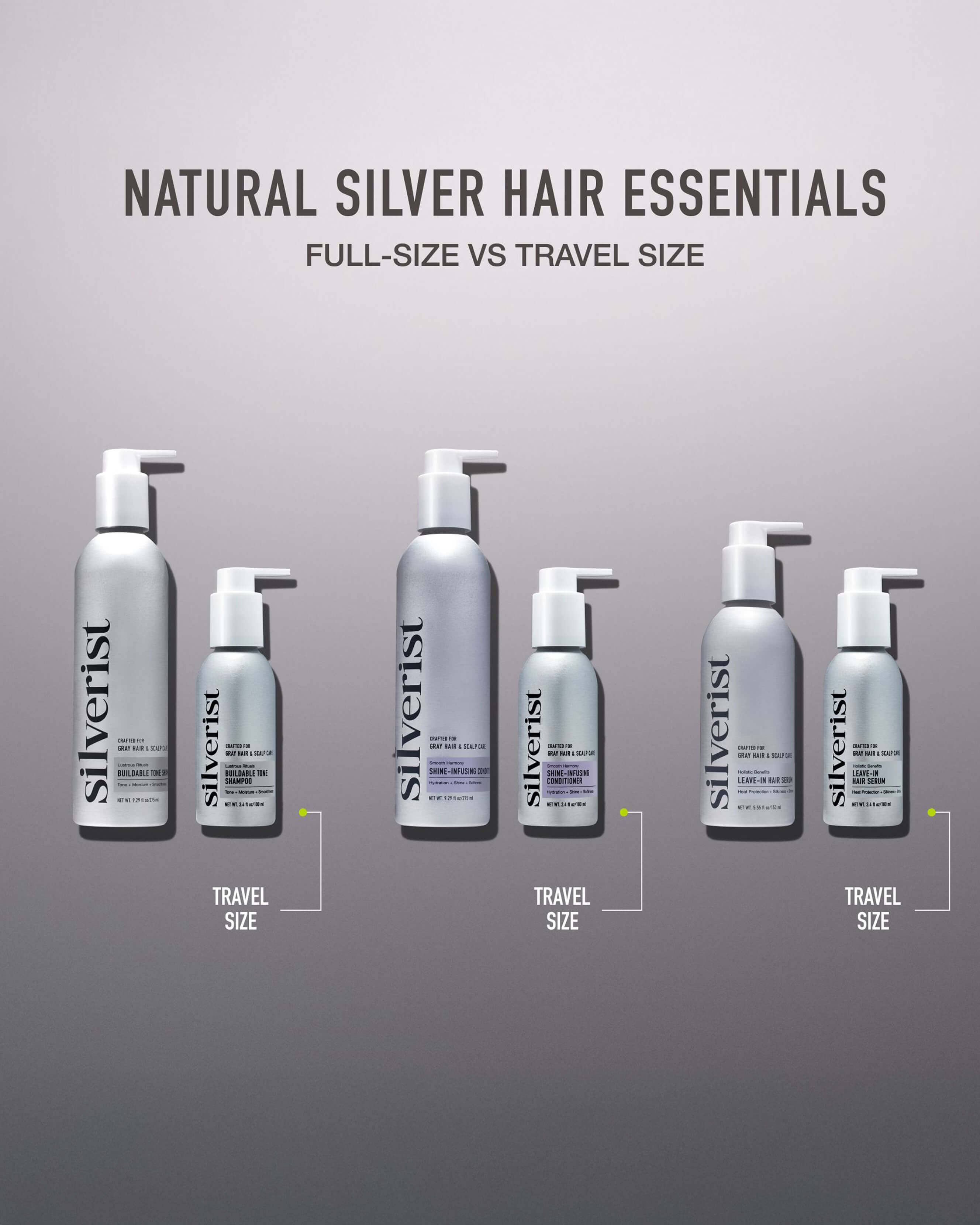 Natural Silver Hair Essentials - Travel Size Kit