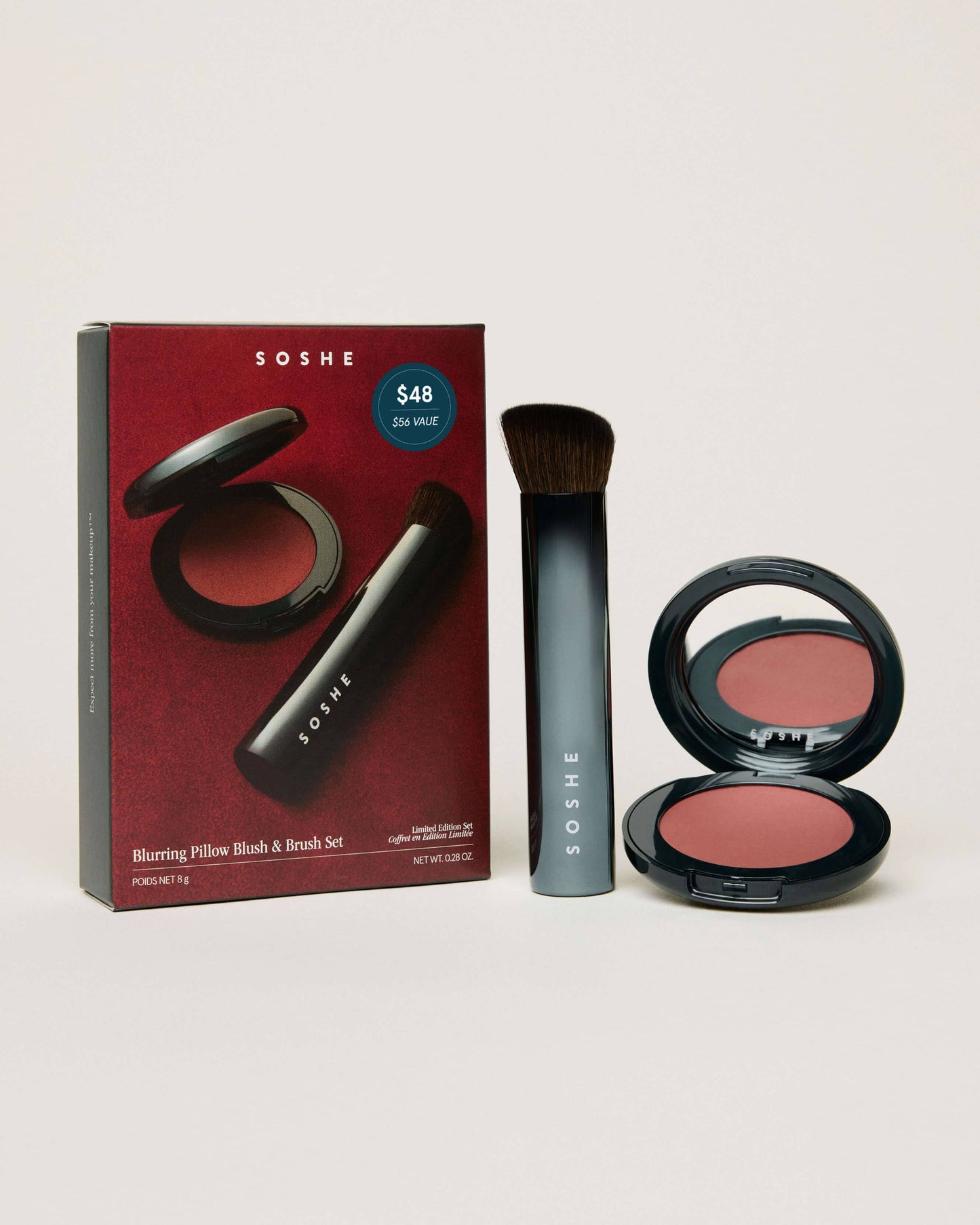 Blurring Pillow Blush & Brush Set