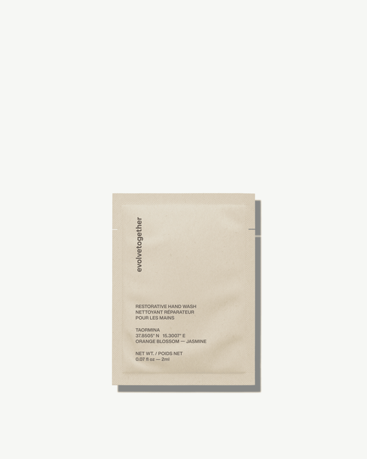 Free Gift evolvetogether Restorative Hand Wash Recyclable Paper Sachet  - taormina