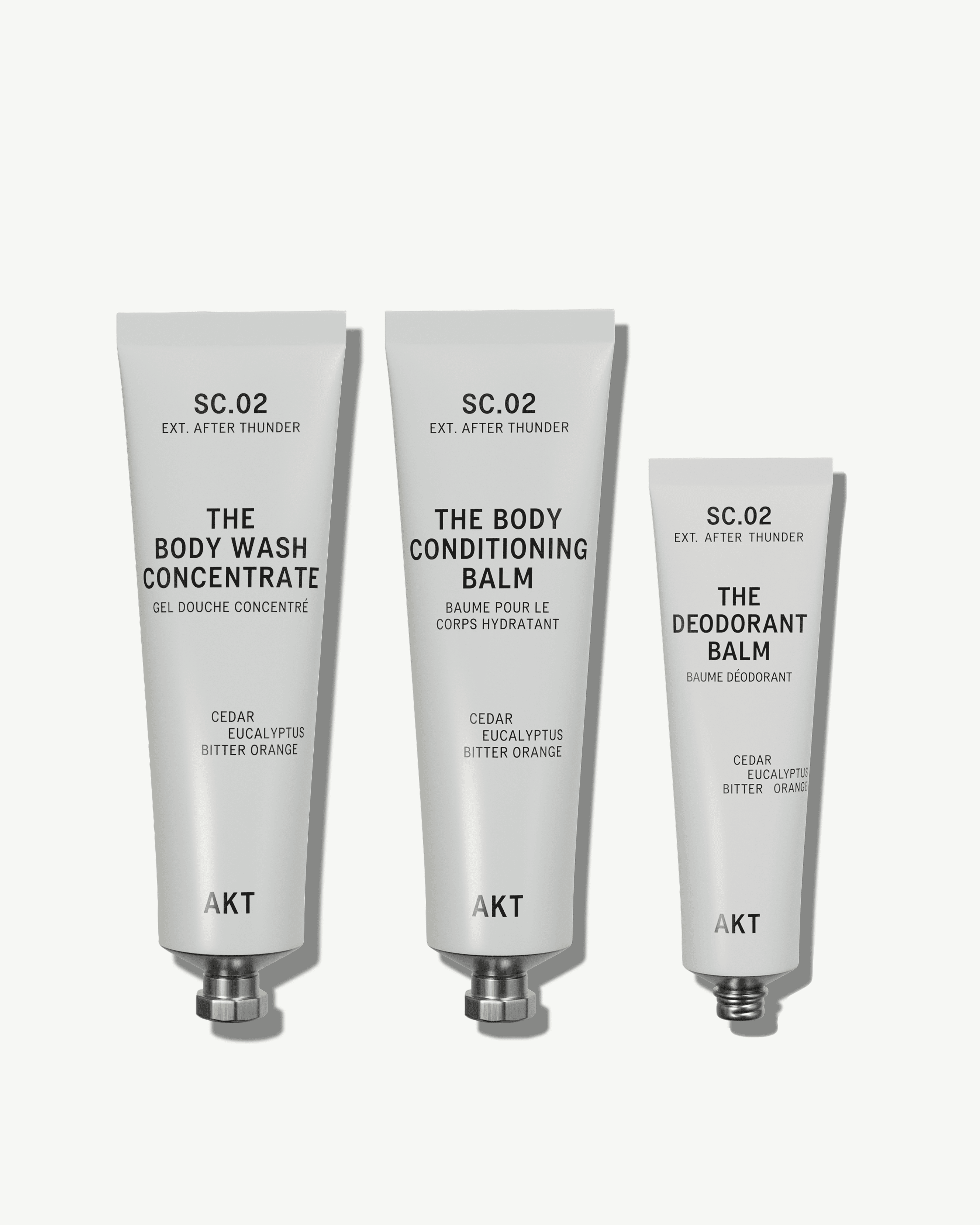 AKT SC.02 After Thunder Body Care Trio: The Deodorant Balm x The Body Conditioning Balm x The Body Wash Concentrate