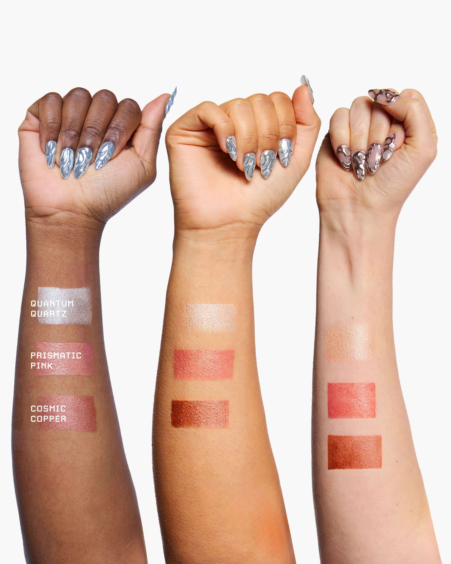 Quantum Quartz (champagne with silver pearl)