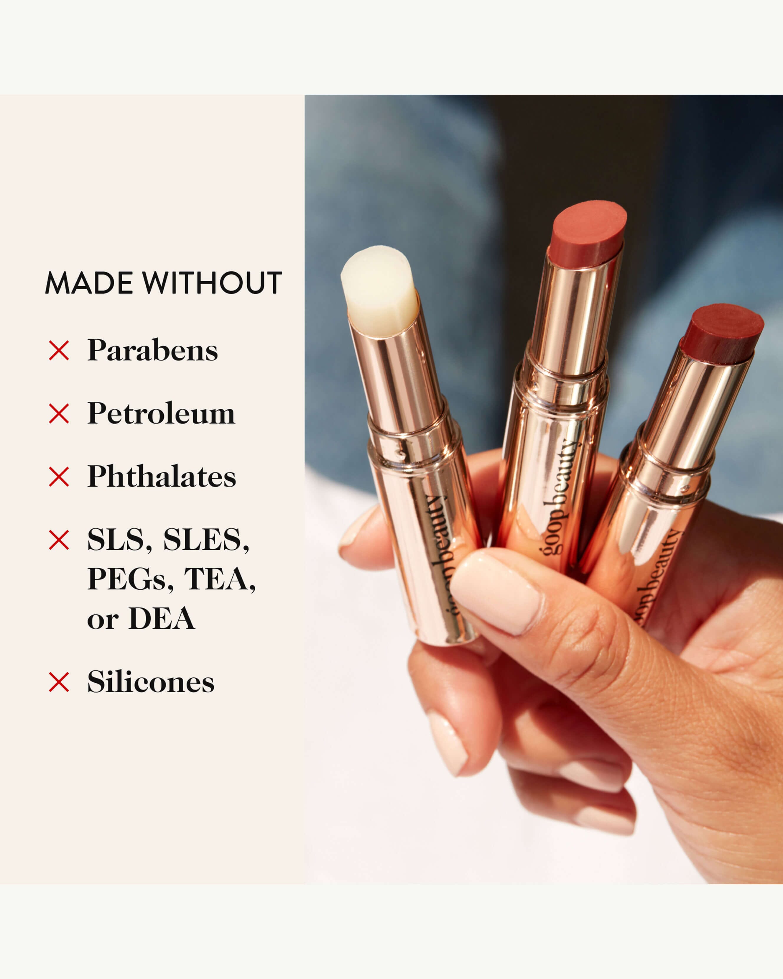 GOOPGENES Clean Nourishing Lip Balm Trio