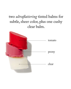 Clear/Tomato/Peony