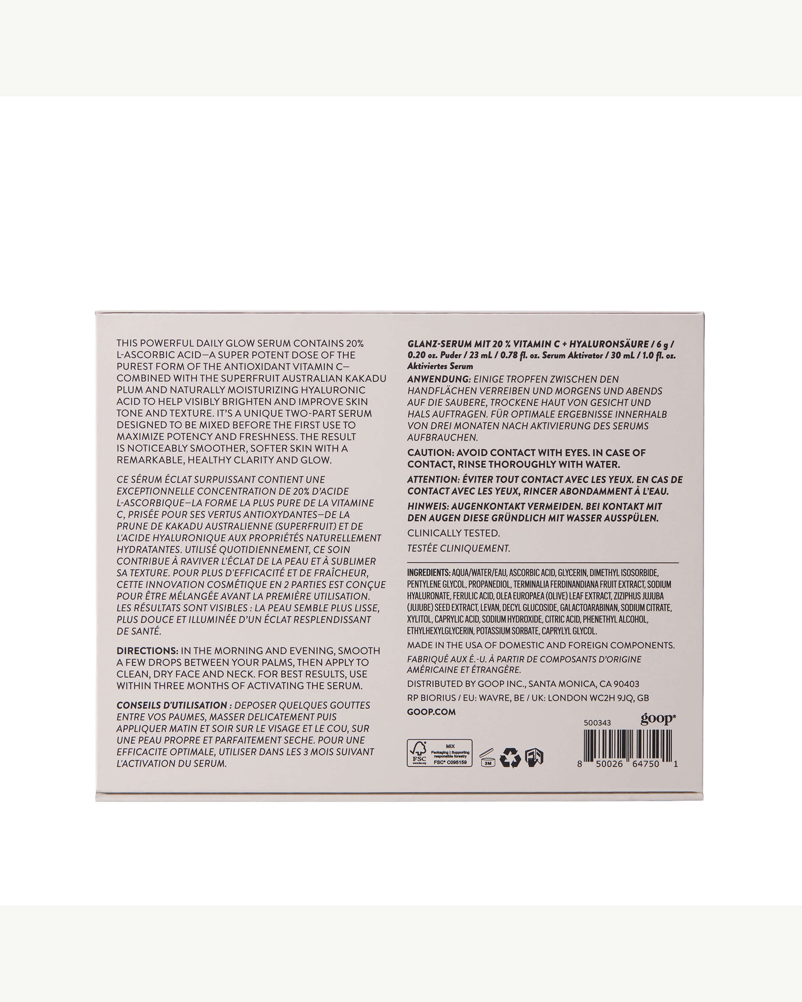 GOOPGLOW 20% Vitamin C + Hyaluronic Glow Serum