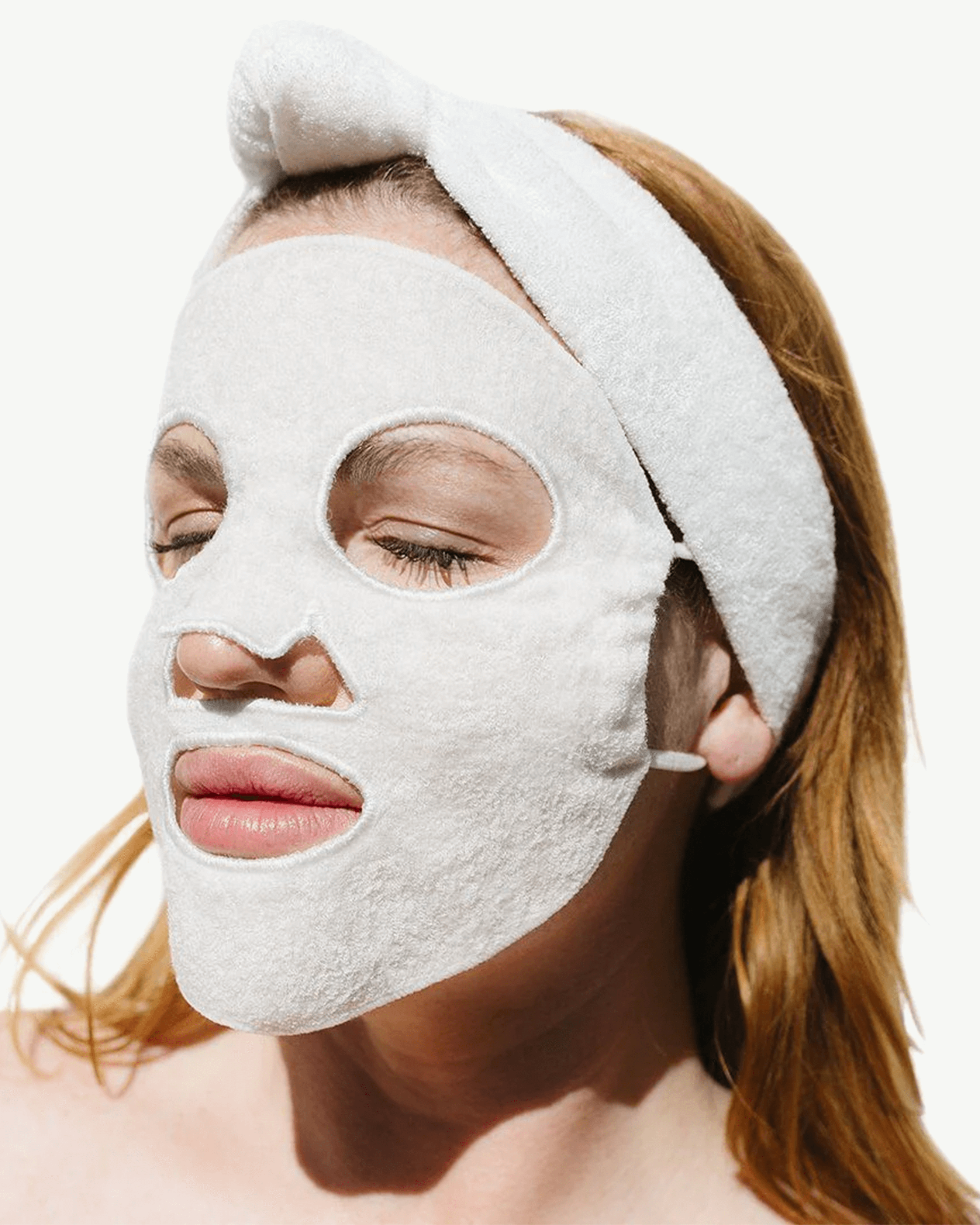 Pure Luxury Organic Reusable Sheet Mask With Matching Spa Headband