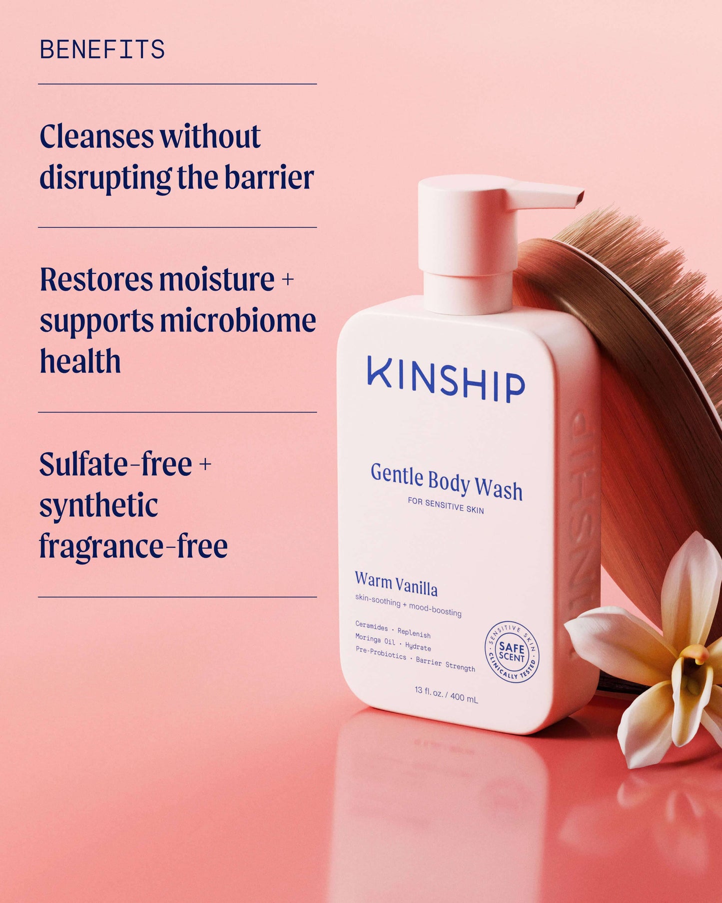 Gentle Hydrating Body Wash for Sensitive Skin (Warm Vanilla)