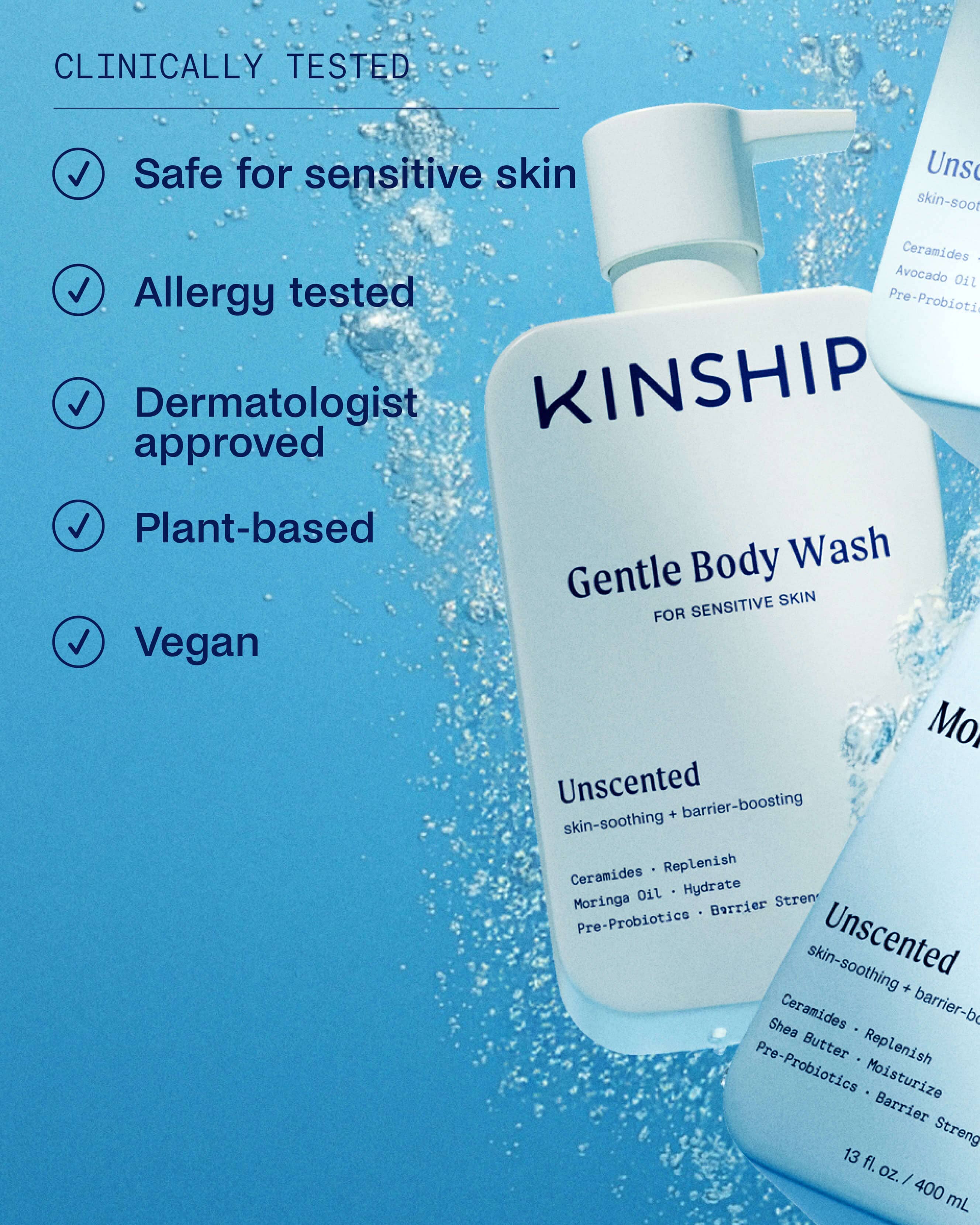 Gentle Hydrating Body Wash for Sensitive Skin (Unscented)