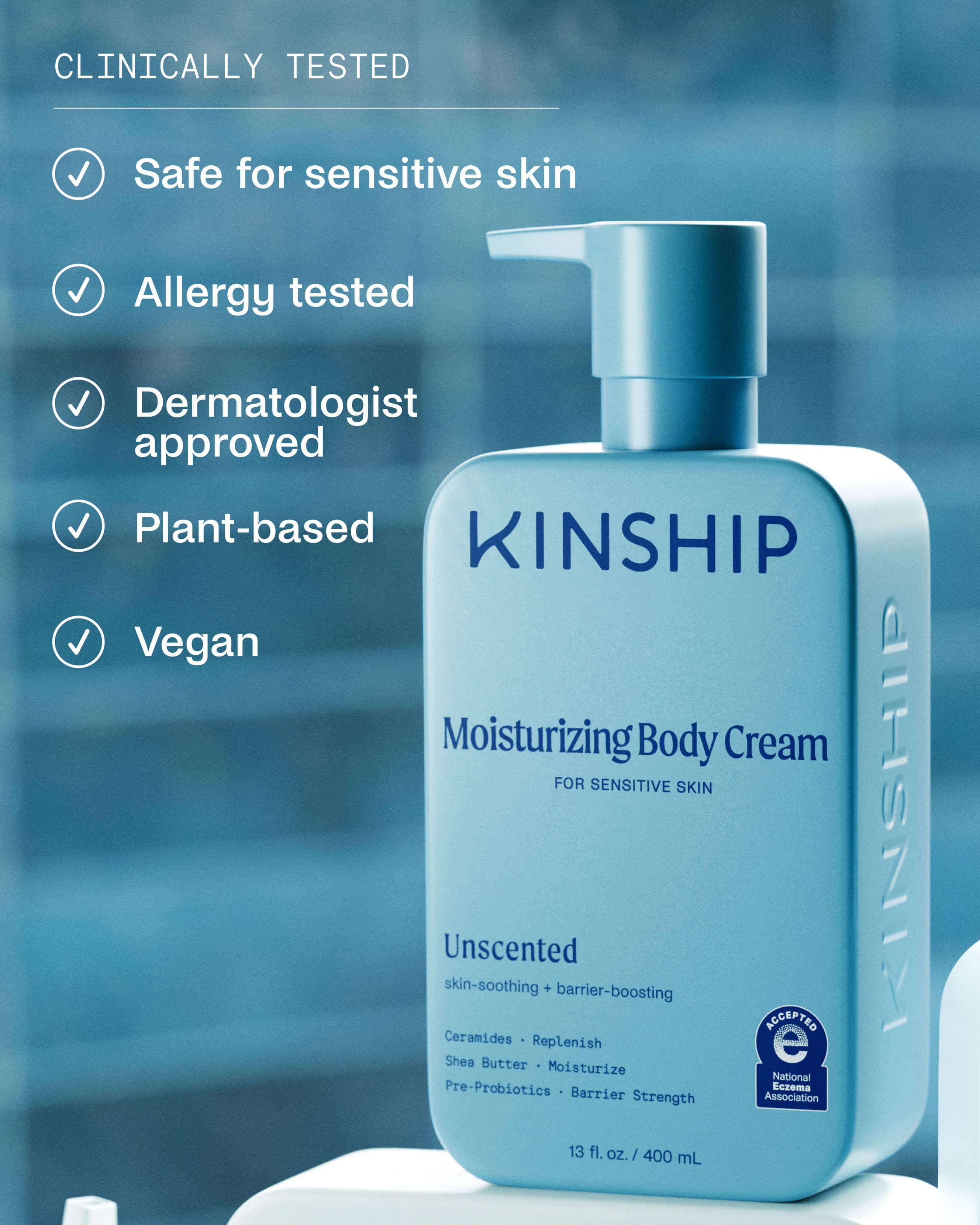 Barrier-Repair Moisturizing Body Cream for Sensitive Skin (Unscented)