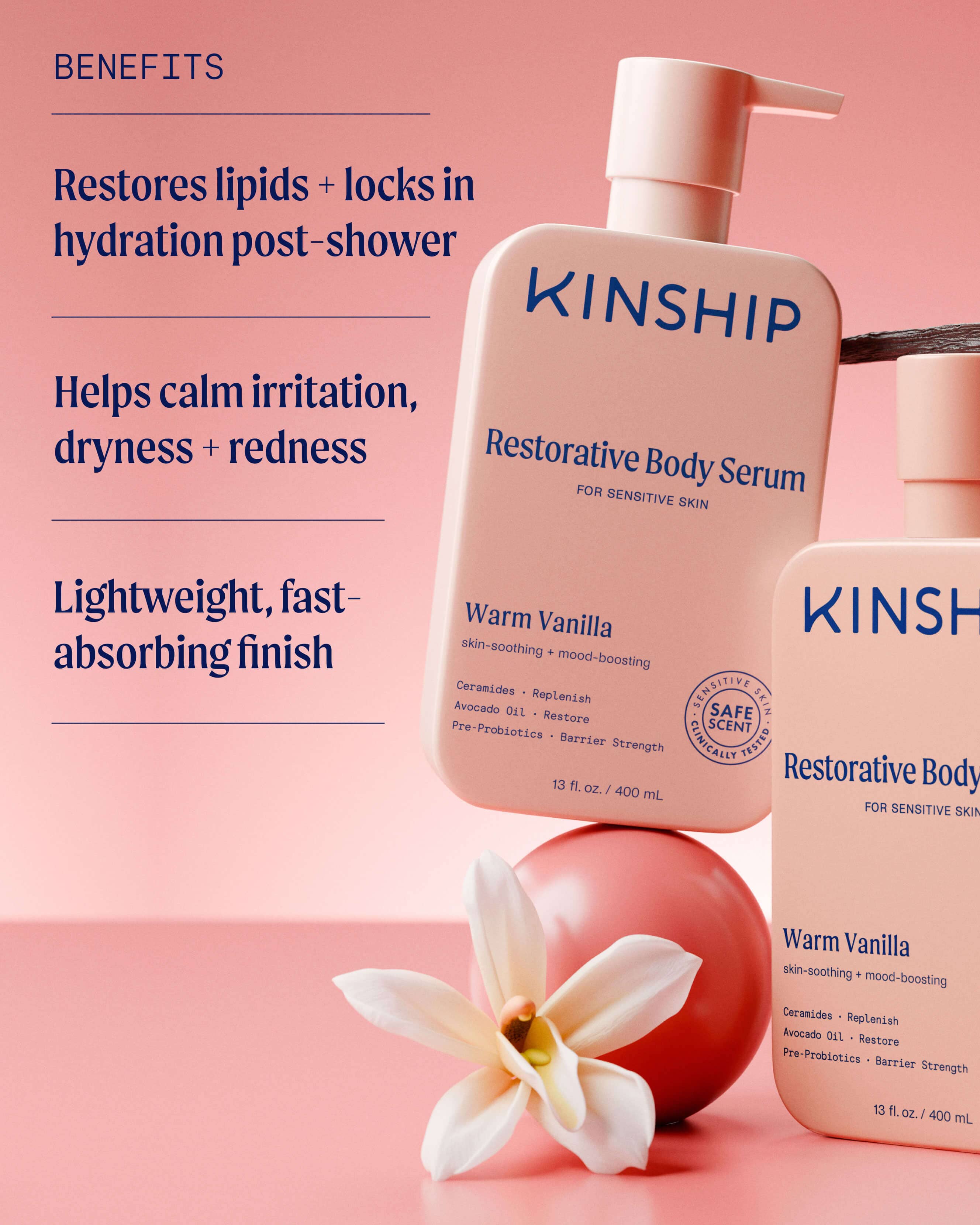 Restorative Body Serum for Dry & Sensitive Skin (Warm Vanilla)