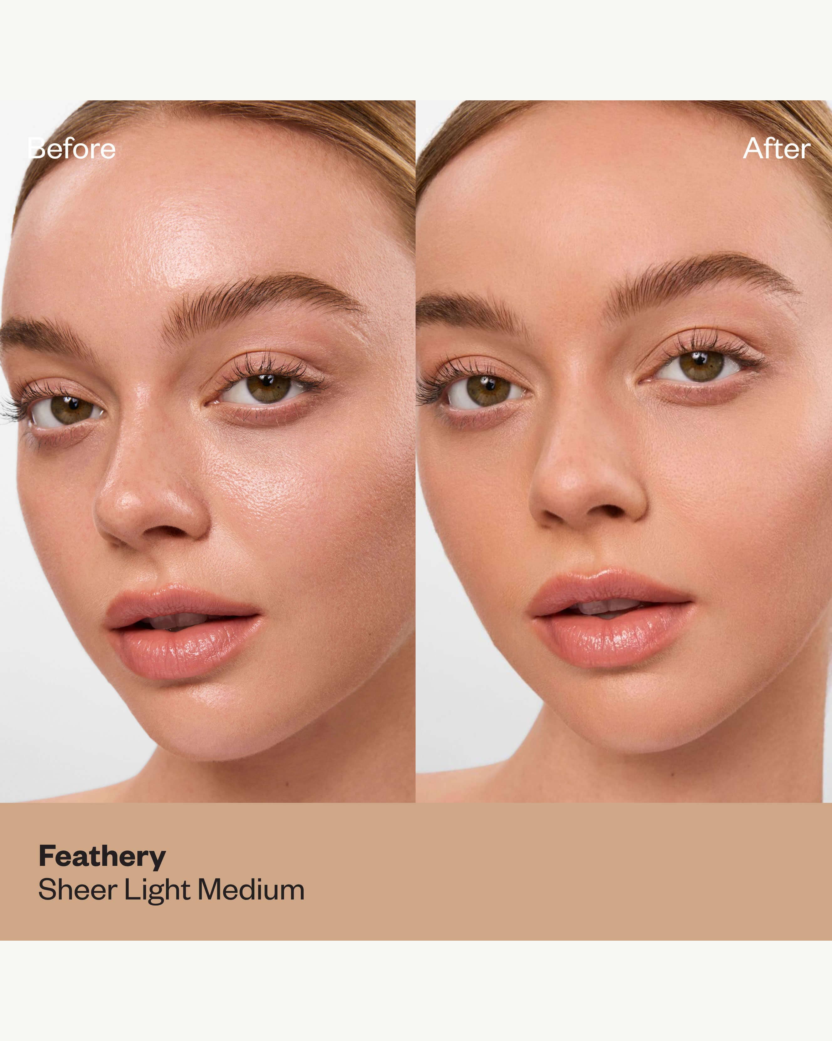 Feathery (sheer light medium)