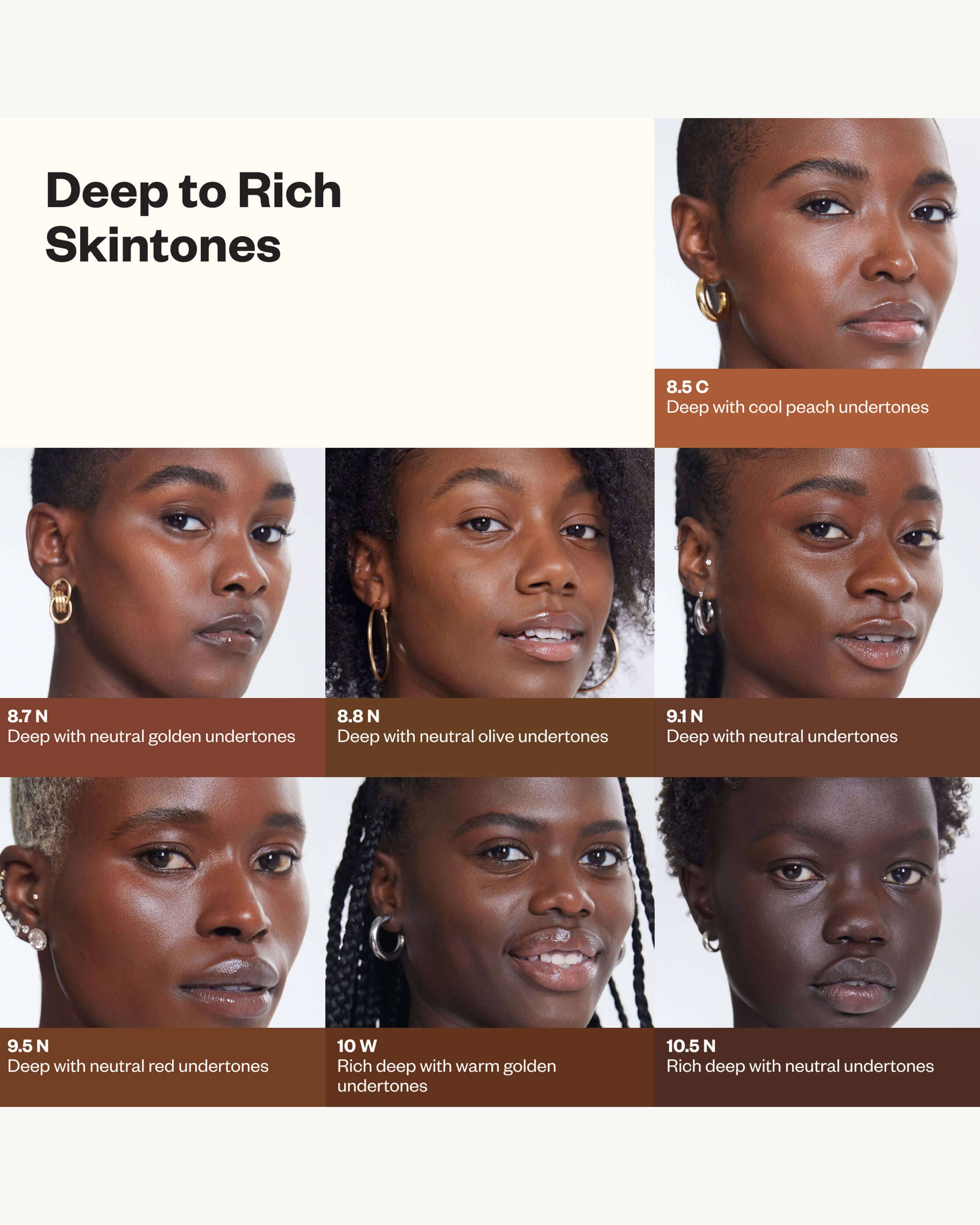 Tone 10.5 N (rich deep with neutral undertones)