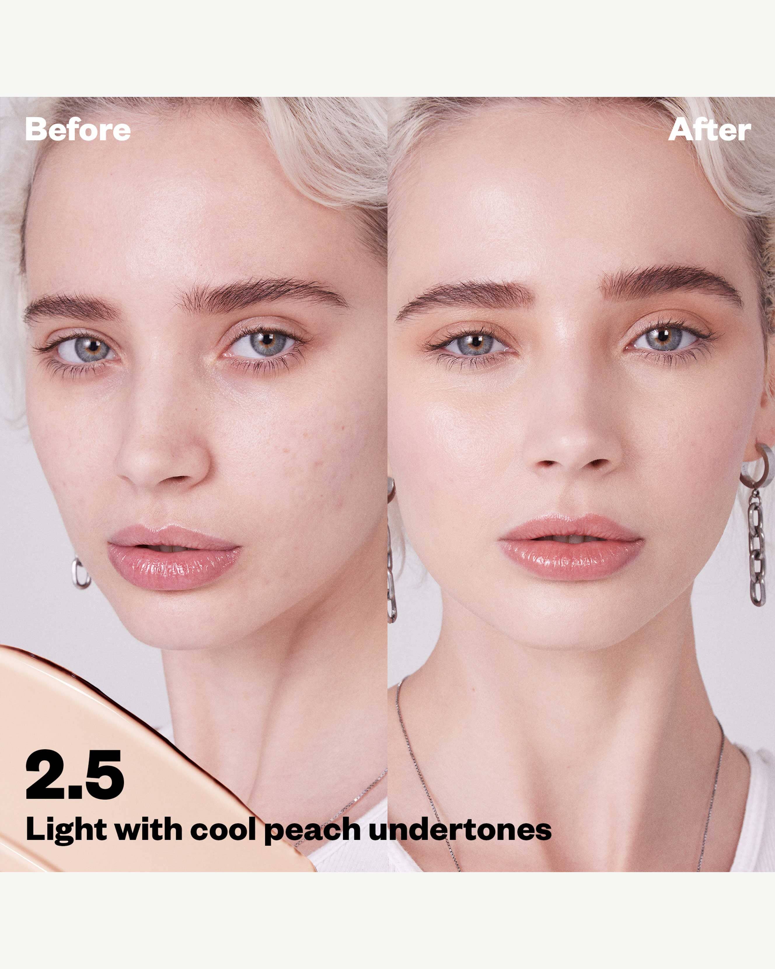 Tone 2.5 C (light with cool peach undertones)