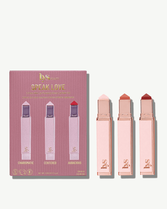 Speak Love 3-Piece Mini Lip-Plumping Glossy Lip Balm Set