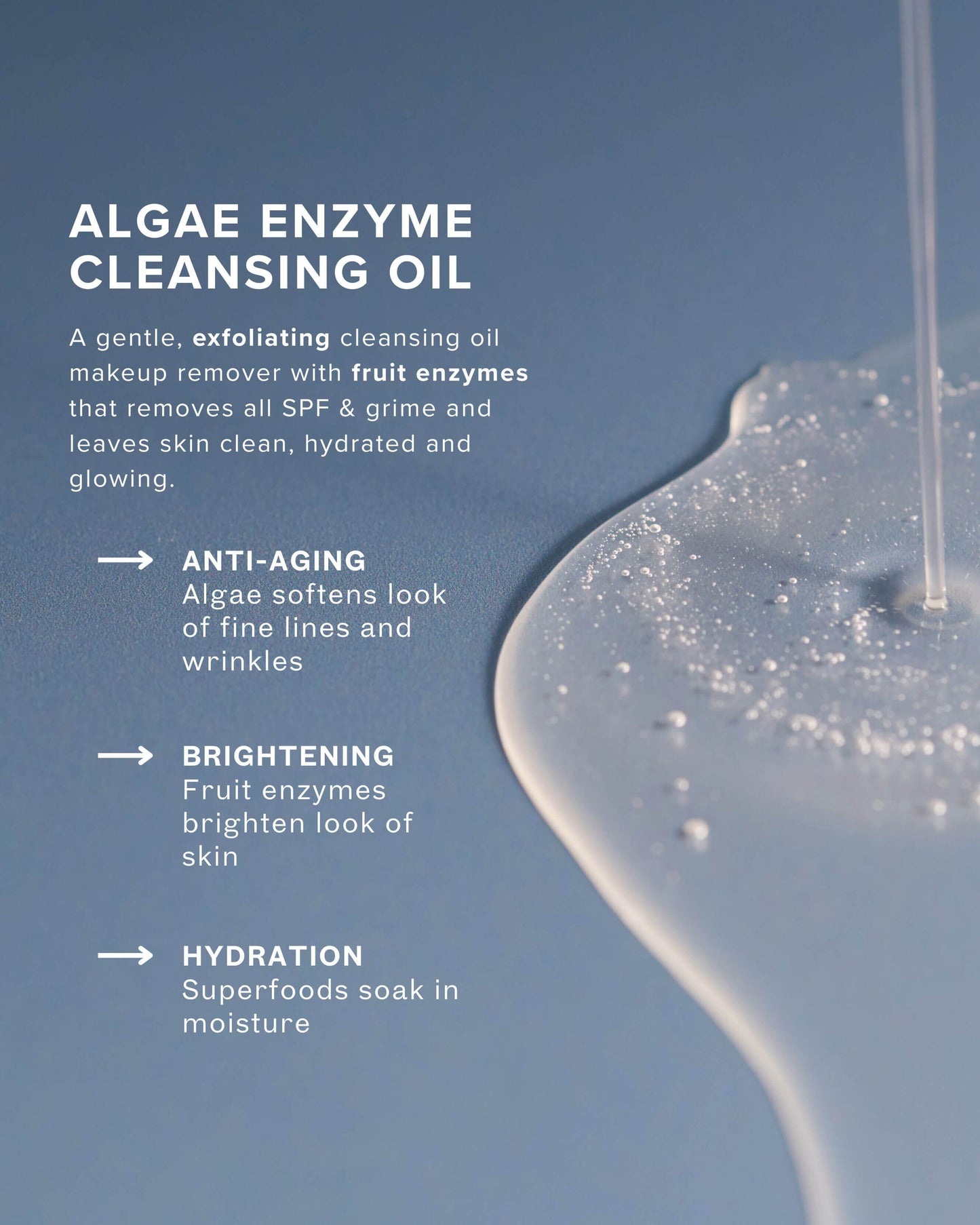 Algae Enzyme Cleansing Oil Makeup Remover with Chia + Moringa