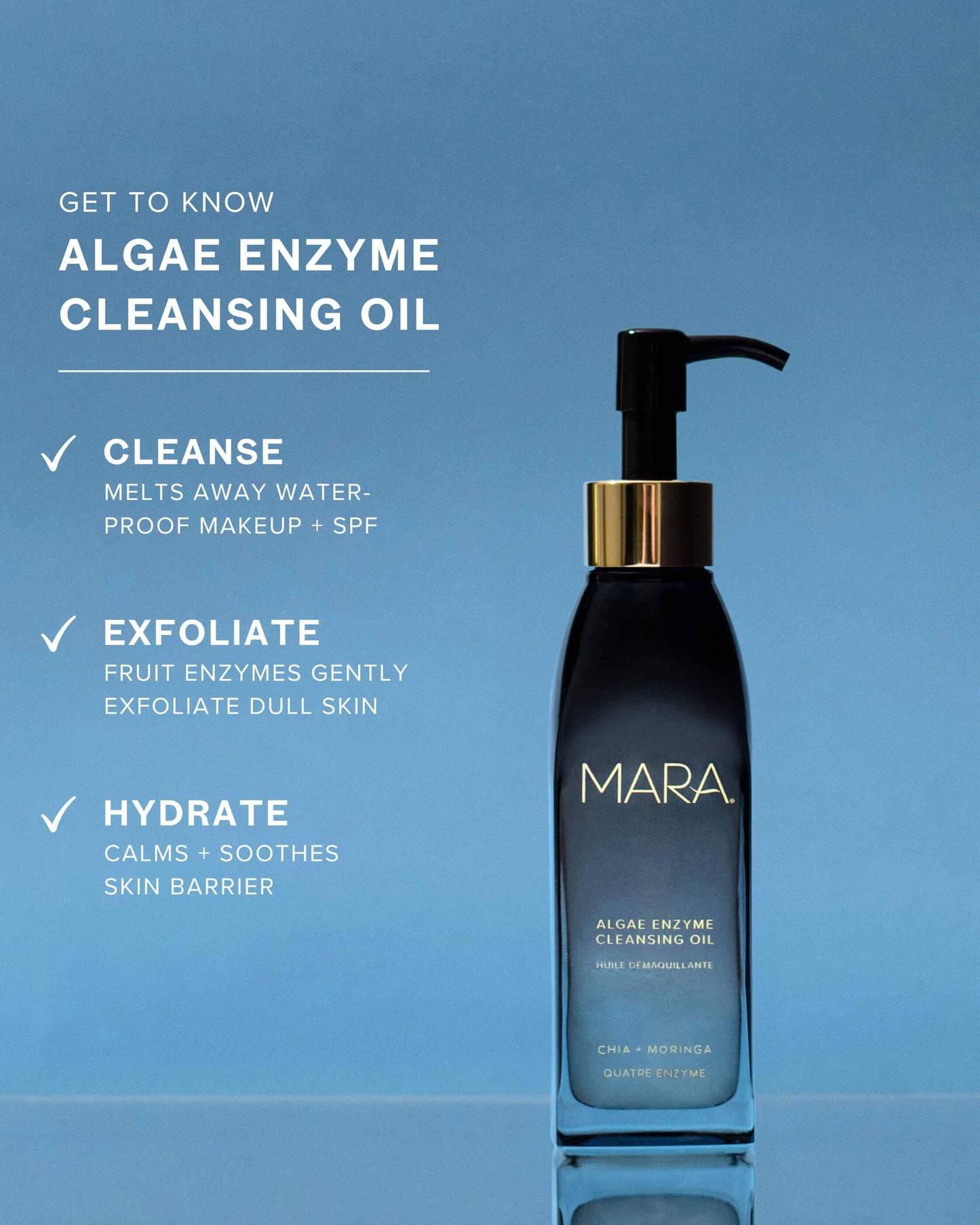 Algae Enzyme Cleansing Oil Makeup Remover with Chia + Moringa