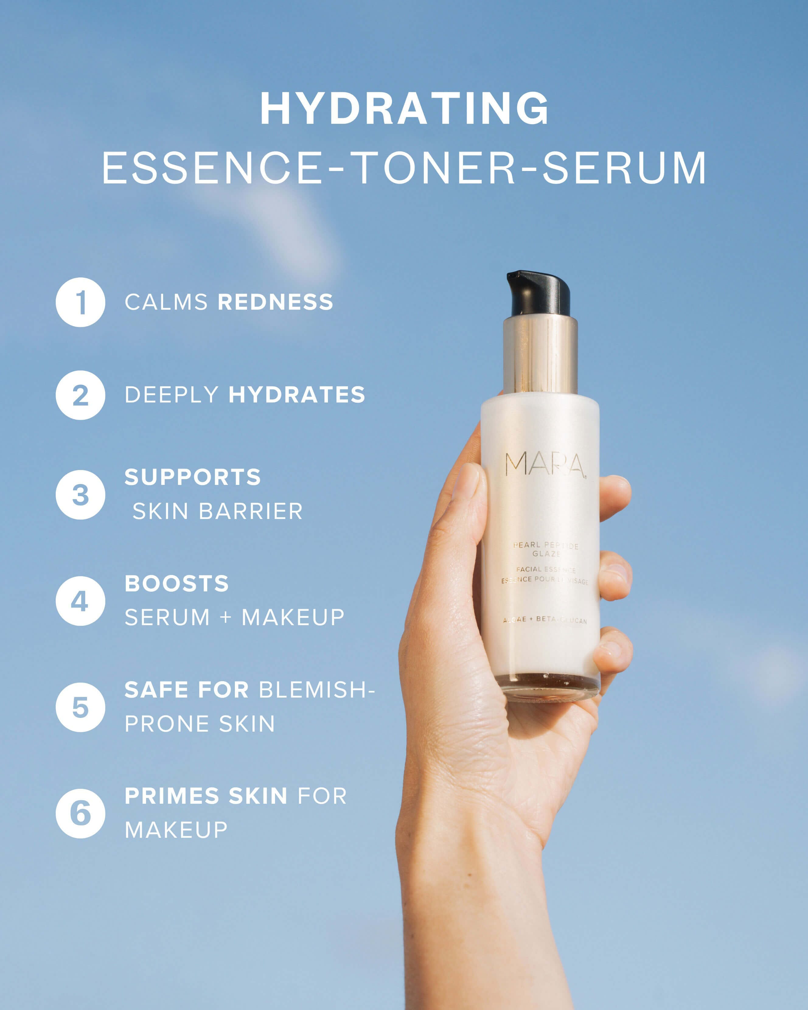 Pearl Peptide Glaze 3-in-1 Essence Toner Serum for Hydration & Redness