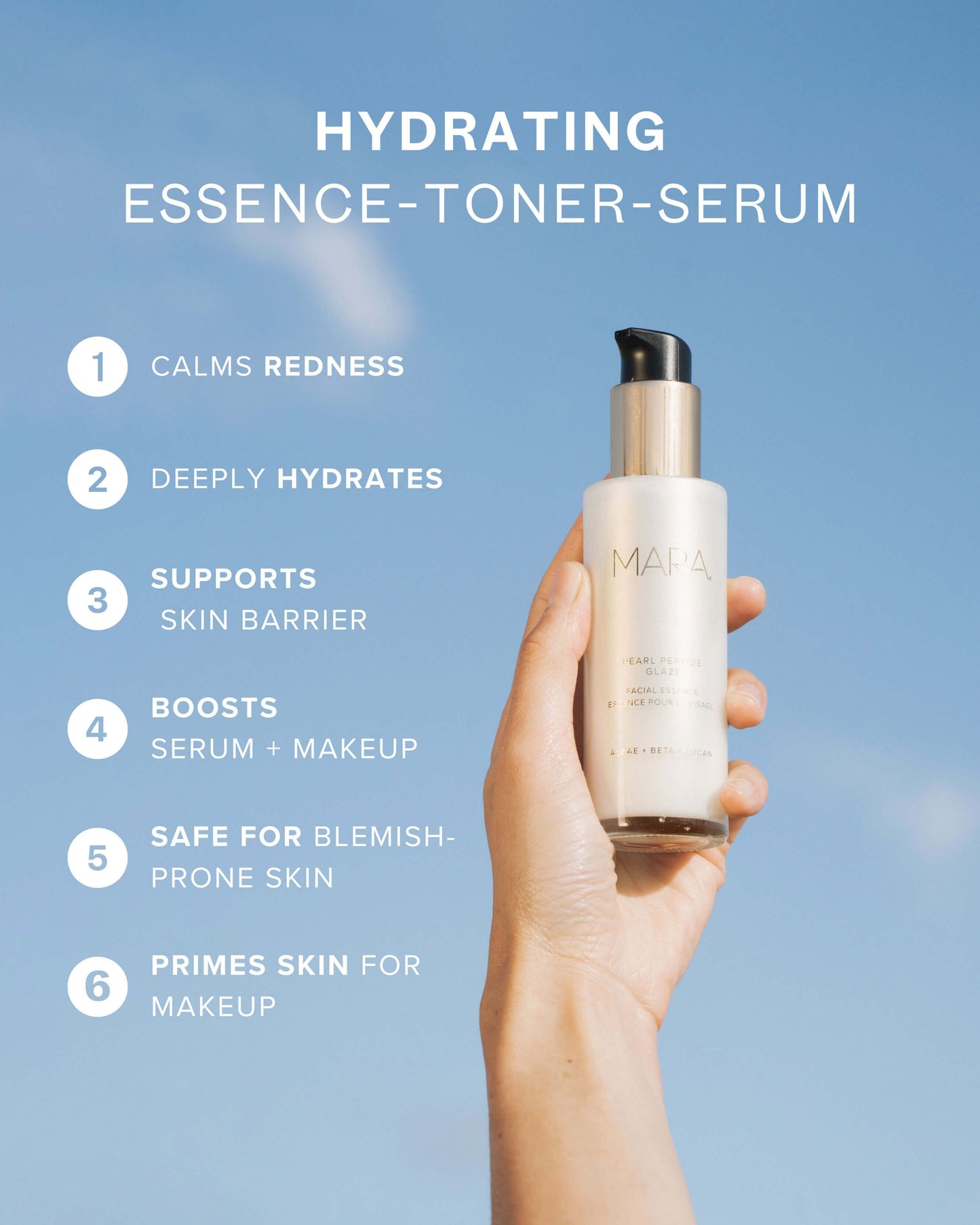 Pearl Peptide Glaze 3-in-1 Essence Toner Serum for Hydration & Redness