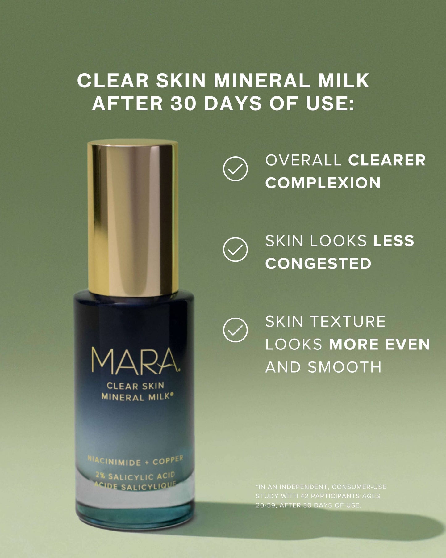 Clear Skin Mineral Milk 2% Salicylic Acid Acne Treatment with Niacinamide + Copper