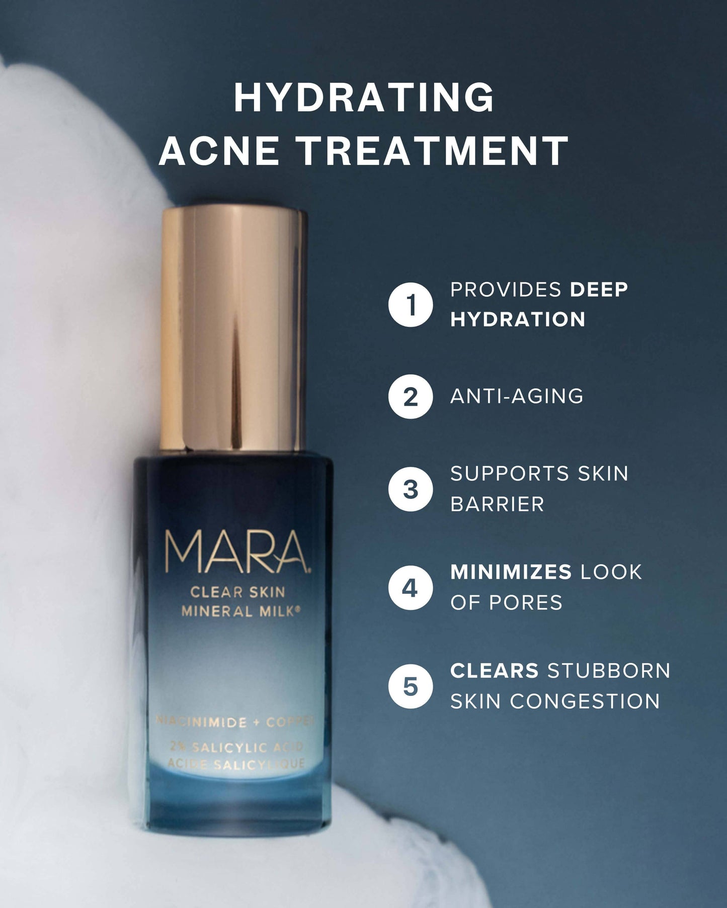 Clear Skin Mineral Milk 2% Salicylic Acid Acne Treatment with Niacinamide + Copper