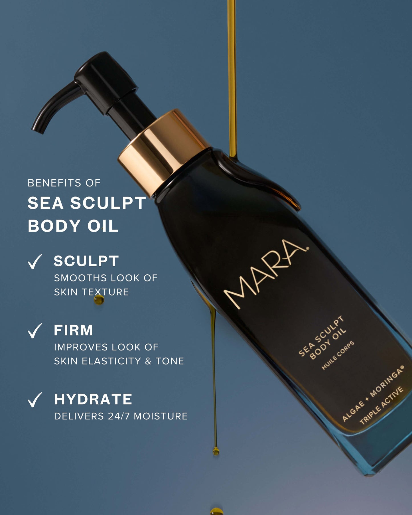 Sea Sculpt Body Oil for Firmness & Cellulite with Algae + Moringa