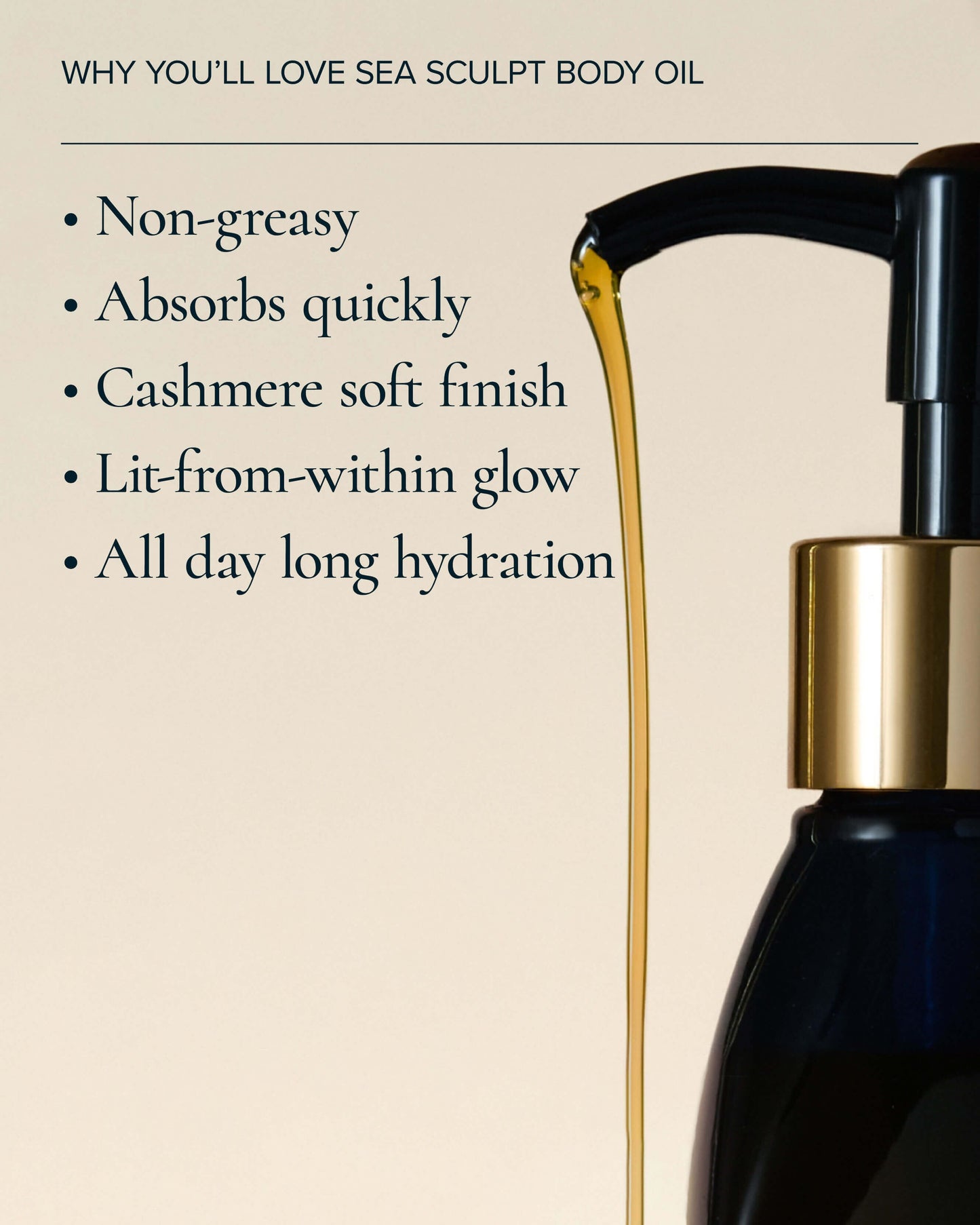 Sea Sculpt Body Oil for Firmness & Cellulite with Algae + Moringa