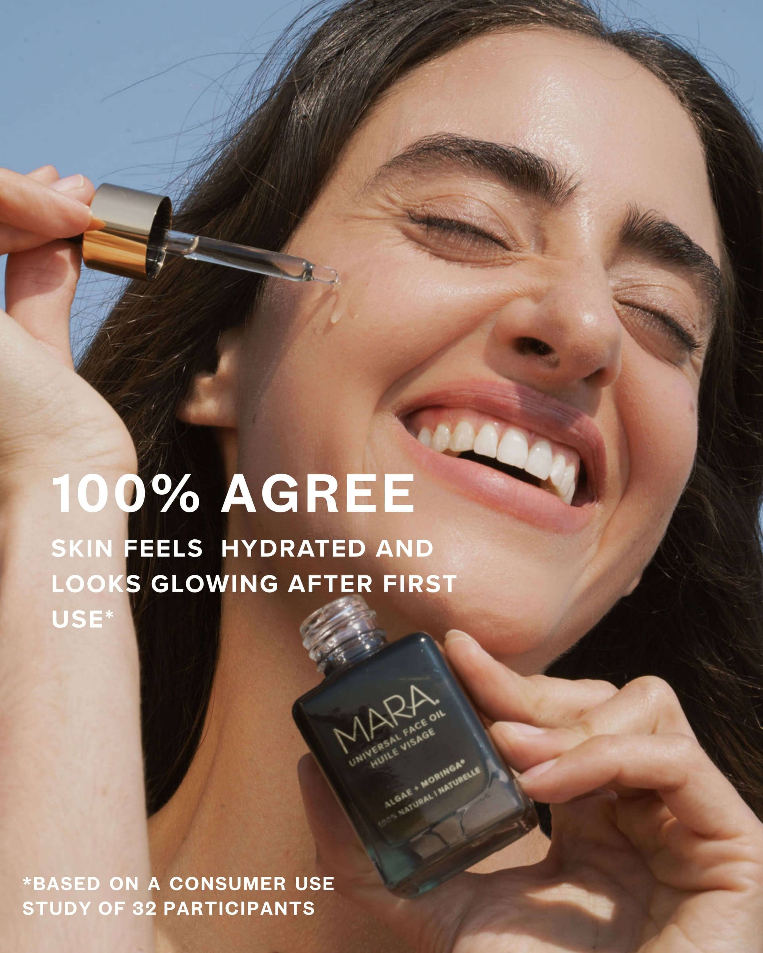 Universal Hydrating Face Oil for Anti-Aging and Glow with Algae + Moringa