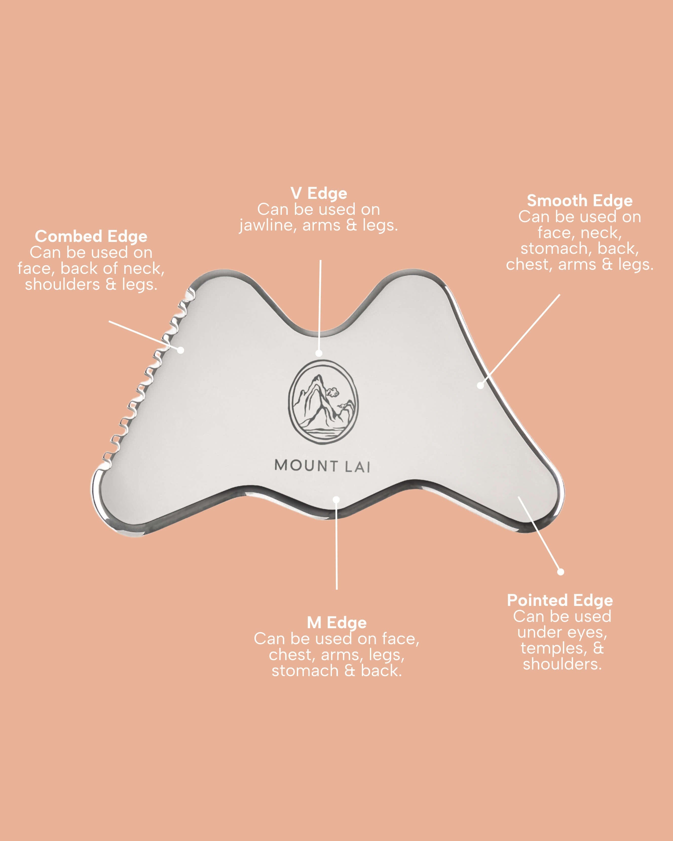 Stainless Steel Face + Body Gua Sha Contour Tool