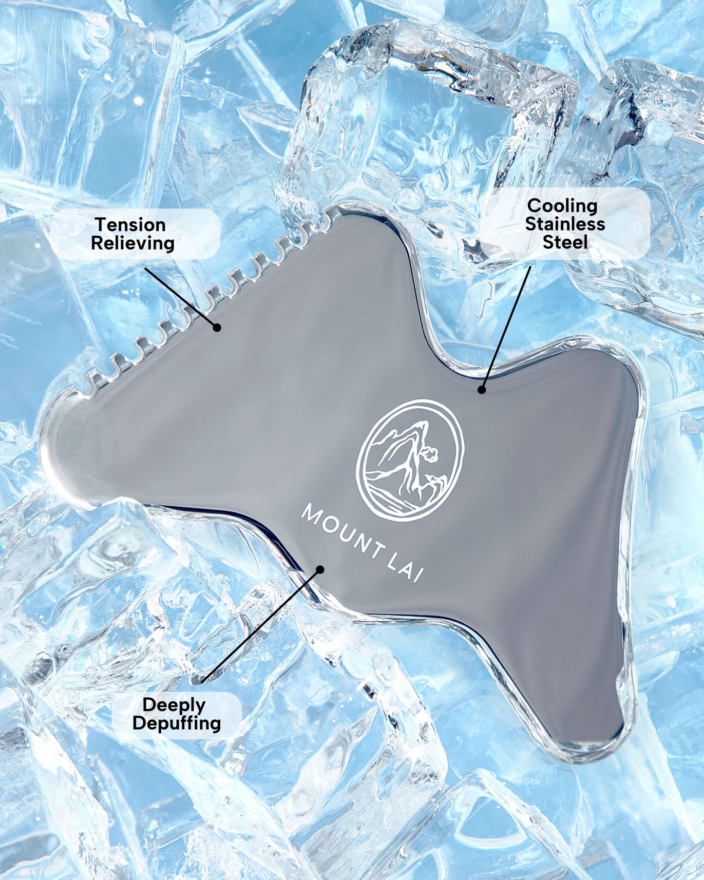 Stainless Steel Face + Body Gua Sha Contour Tool