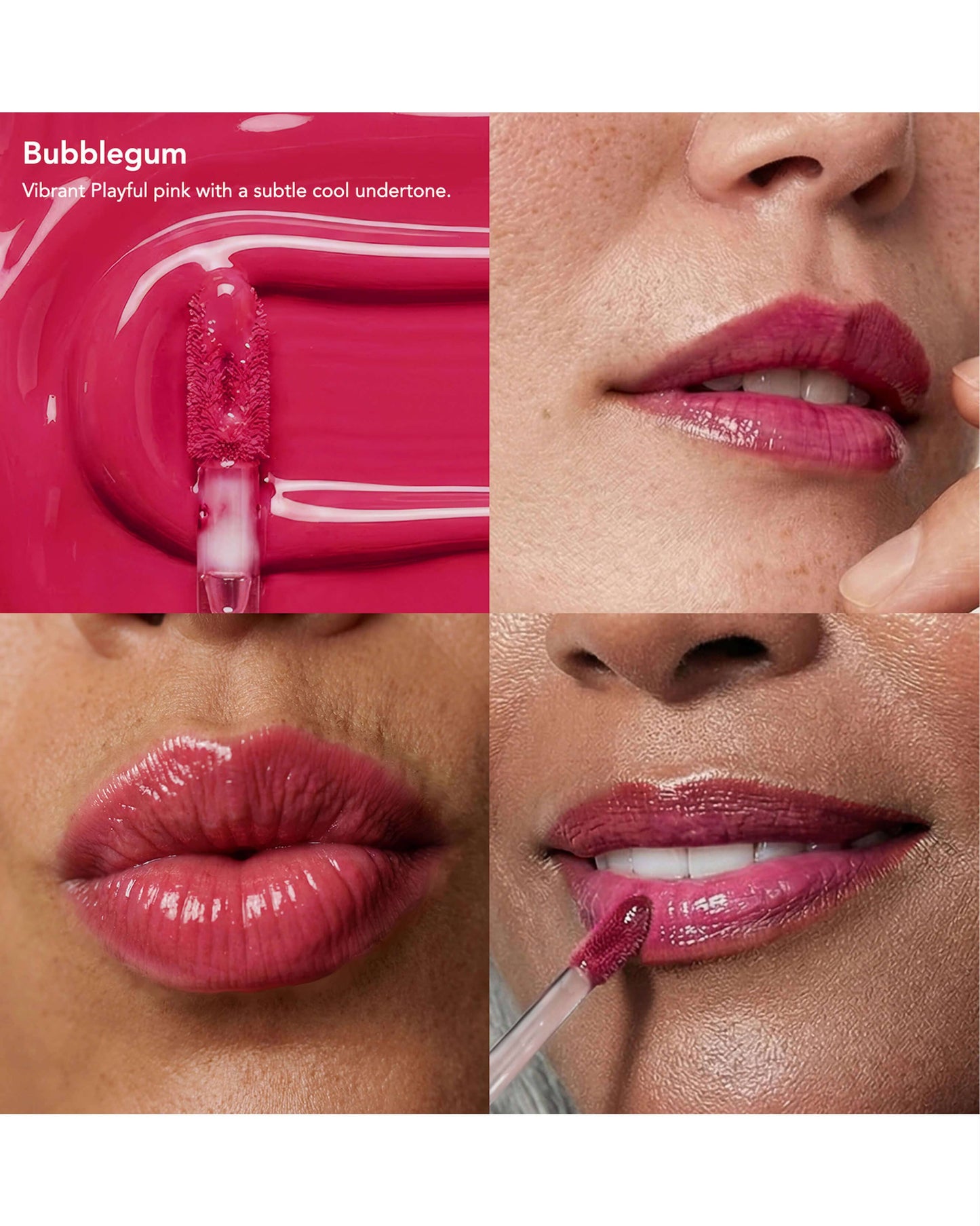 Bubblegum (Vibrant, playful pink with subtle cool undertones)