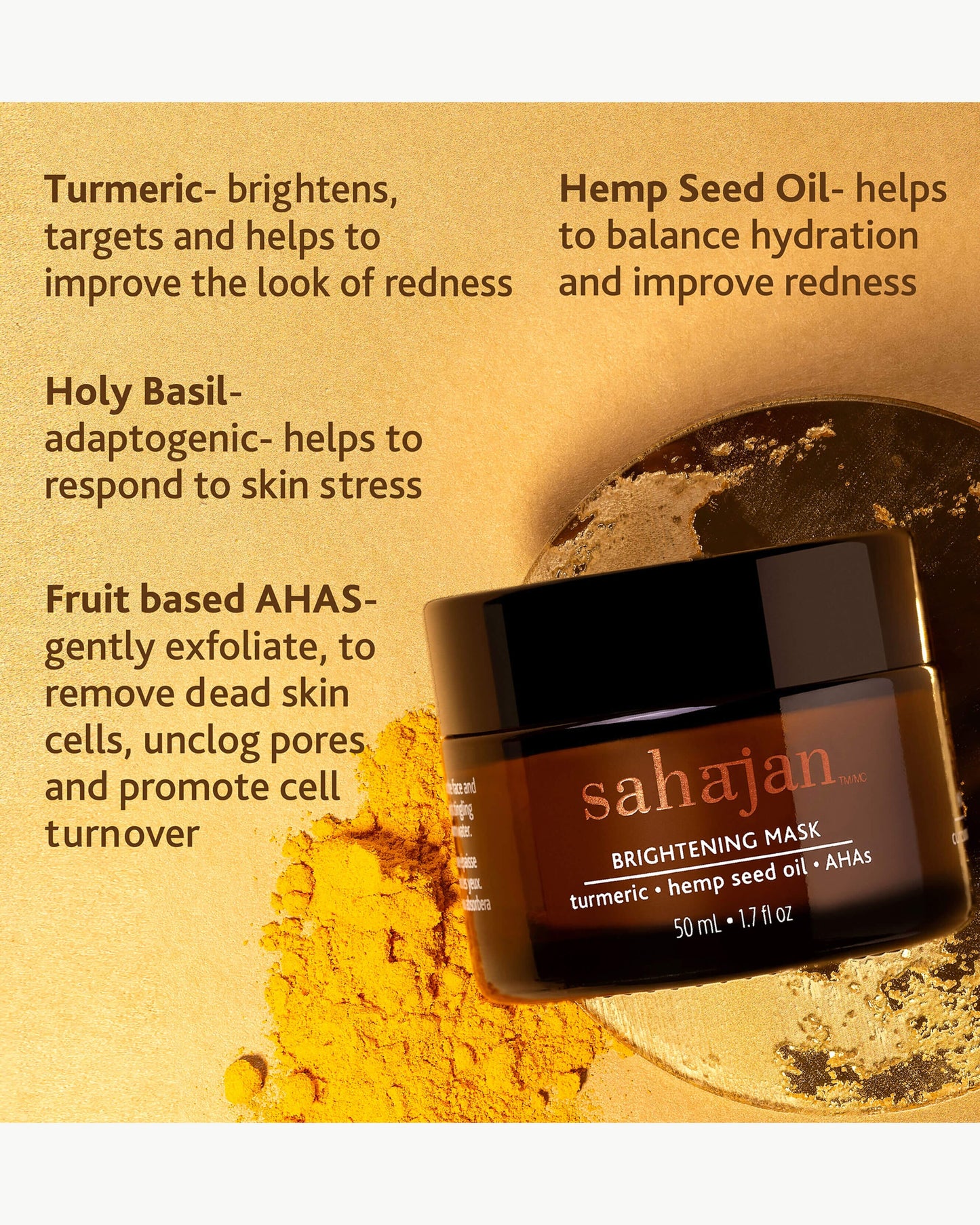 Brightening Mask with Turmeric, Adaptogens and AHAs