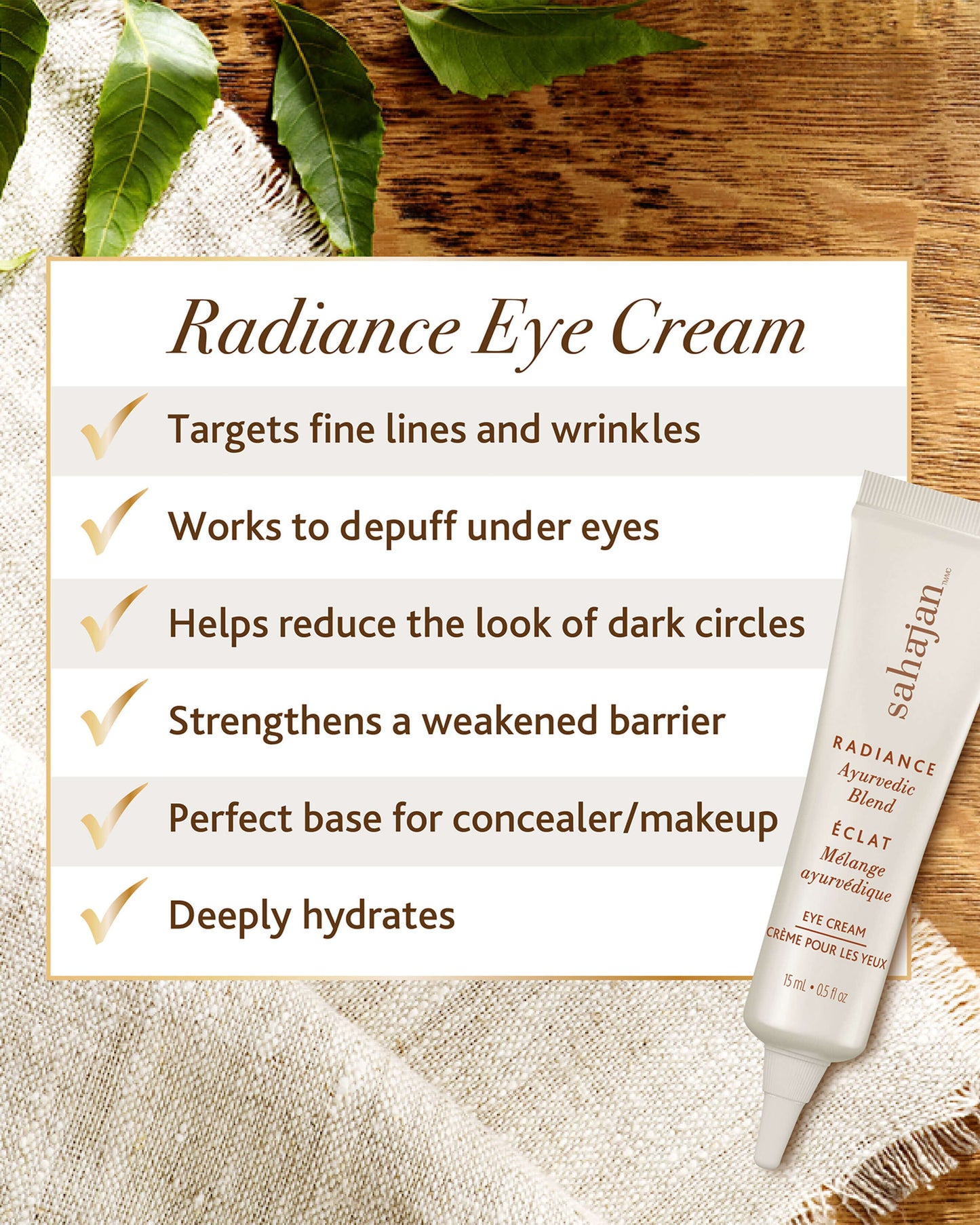 * Radiance Eye Cream with Niacinamide, Vitamin C & Adaptogens