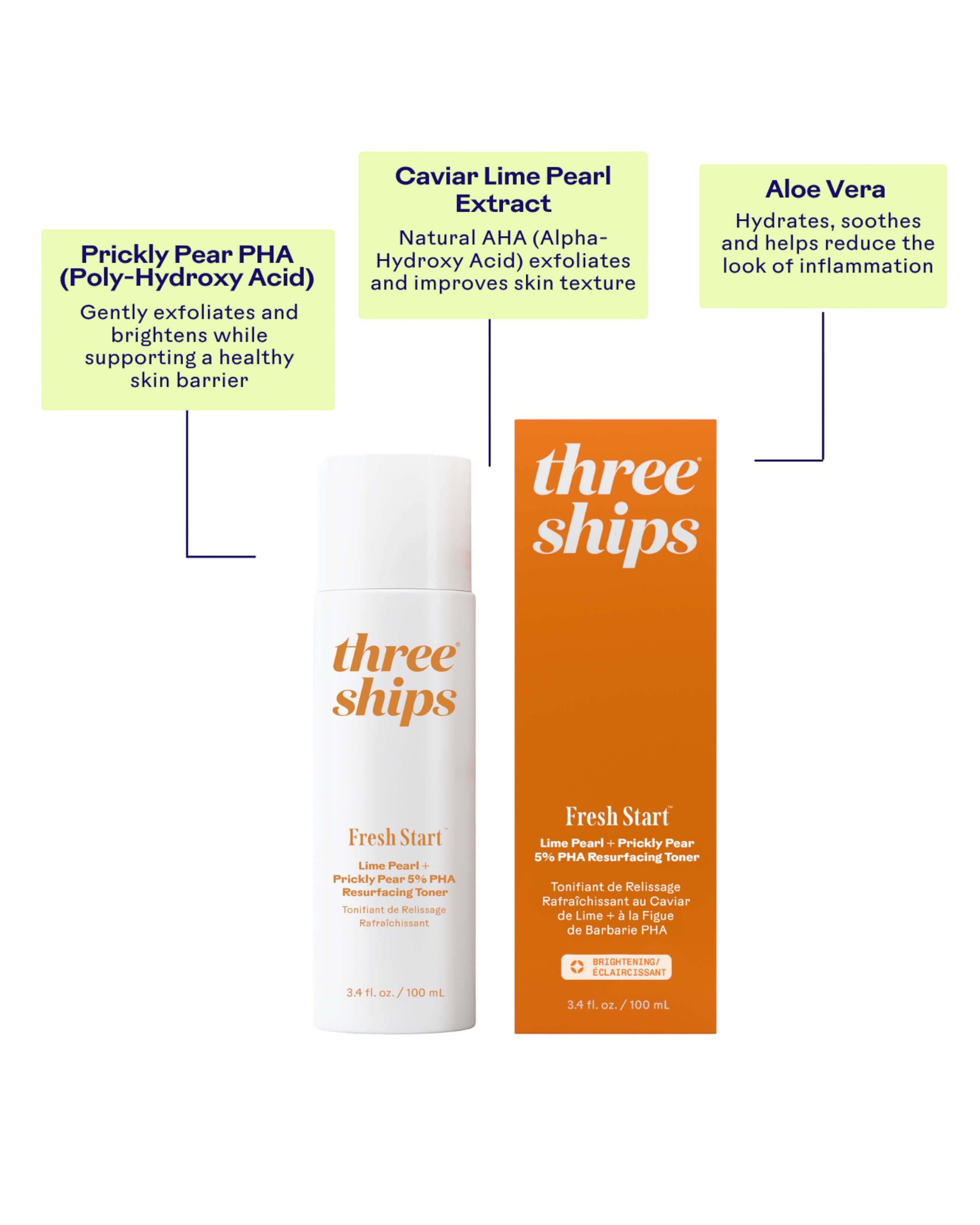 Fresh Start Lime Pearl + Prickly Pear 5% PHA Resurfacing Toner