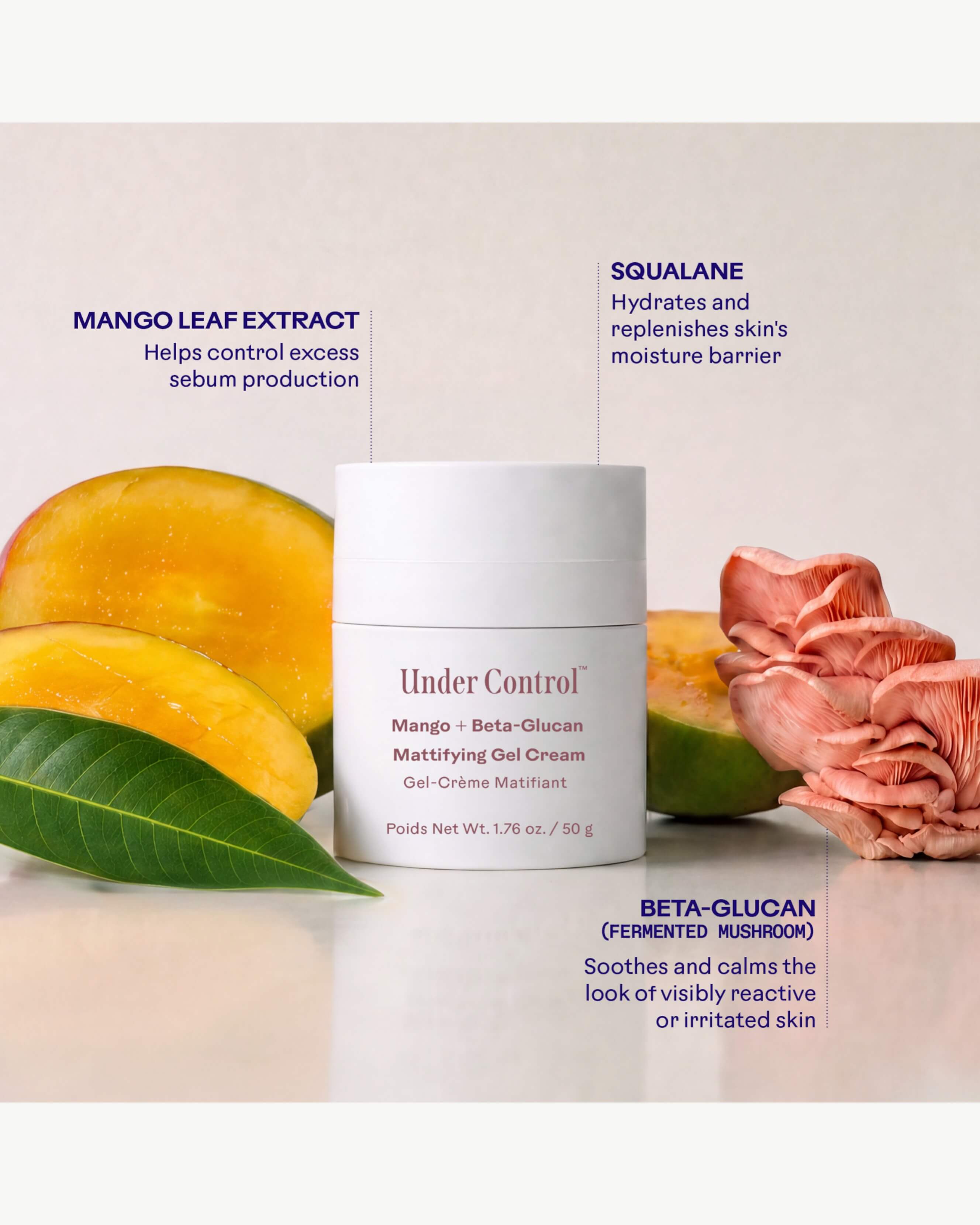 Under Control Mango + Beta-Glucan Mattifying Gel Cream