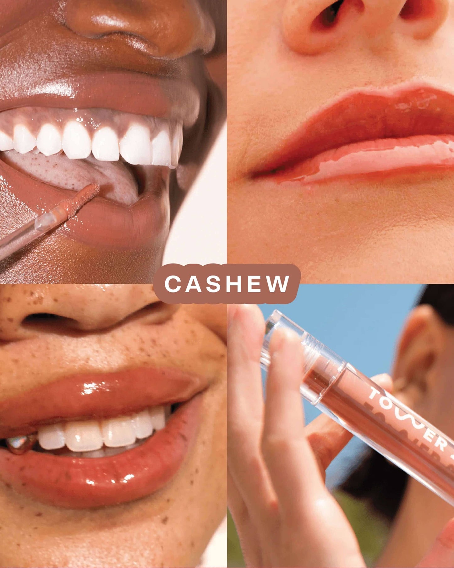 Cashew (semi-sheer milky rose brown)