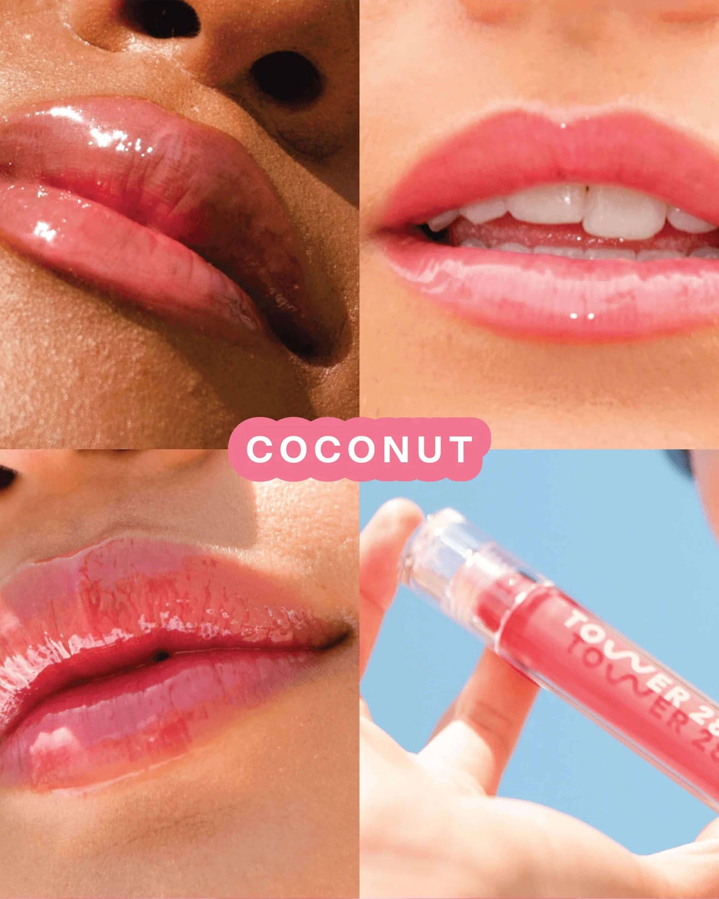 Coconut (semi-sheer, milky rosy pink)