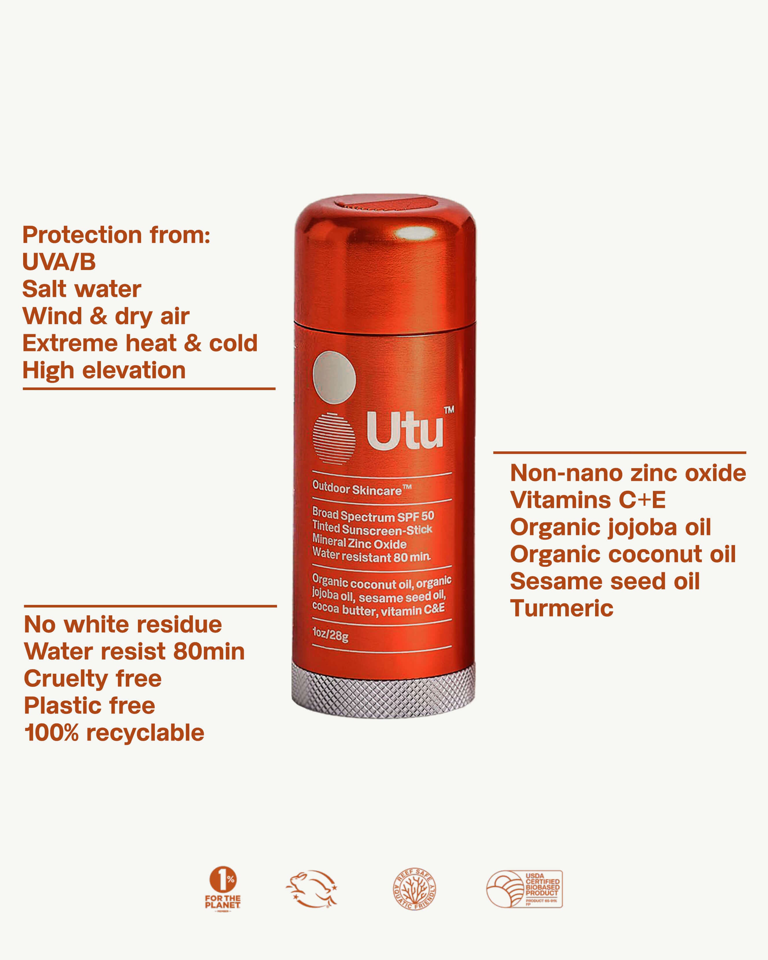 SPF50 Stick Clean Mineral Sunscreen
