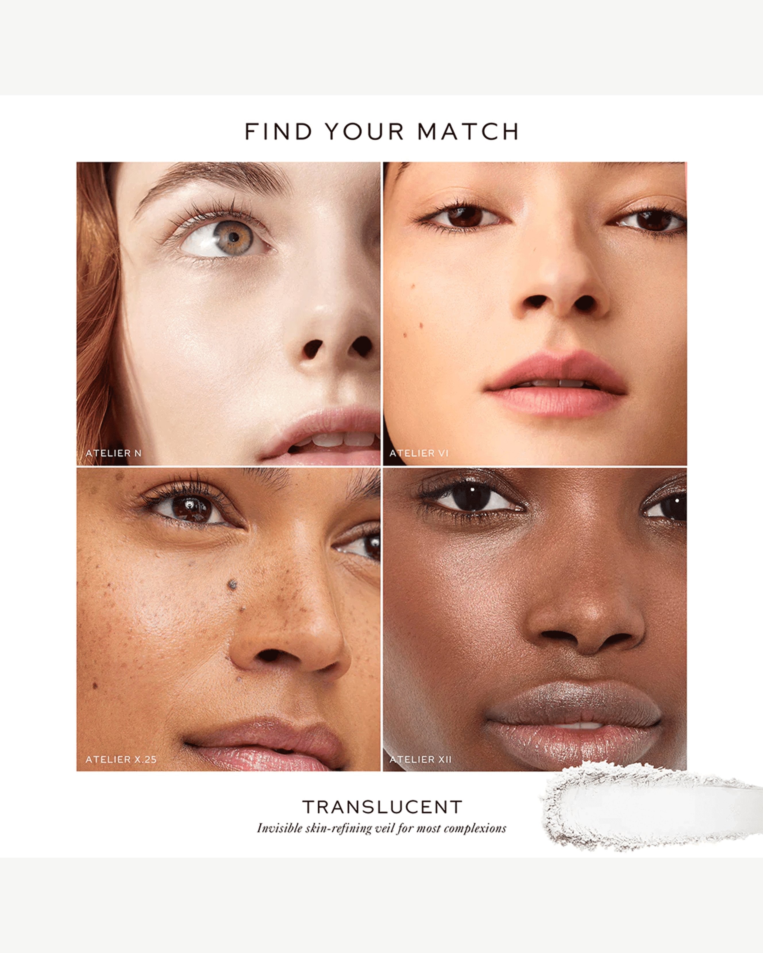 Translucent (works on most complexions)