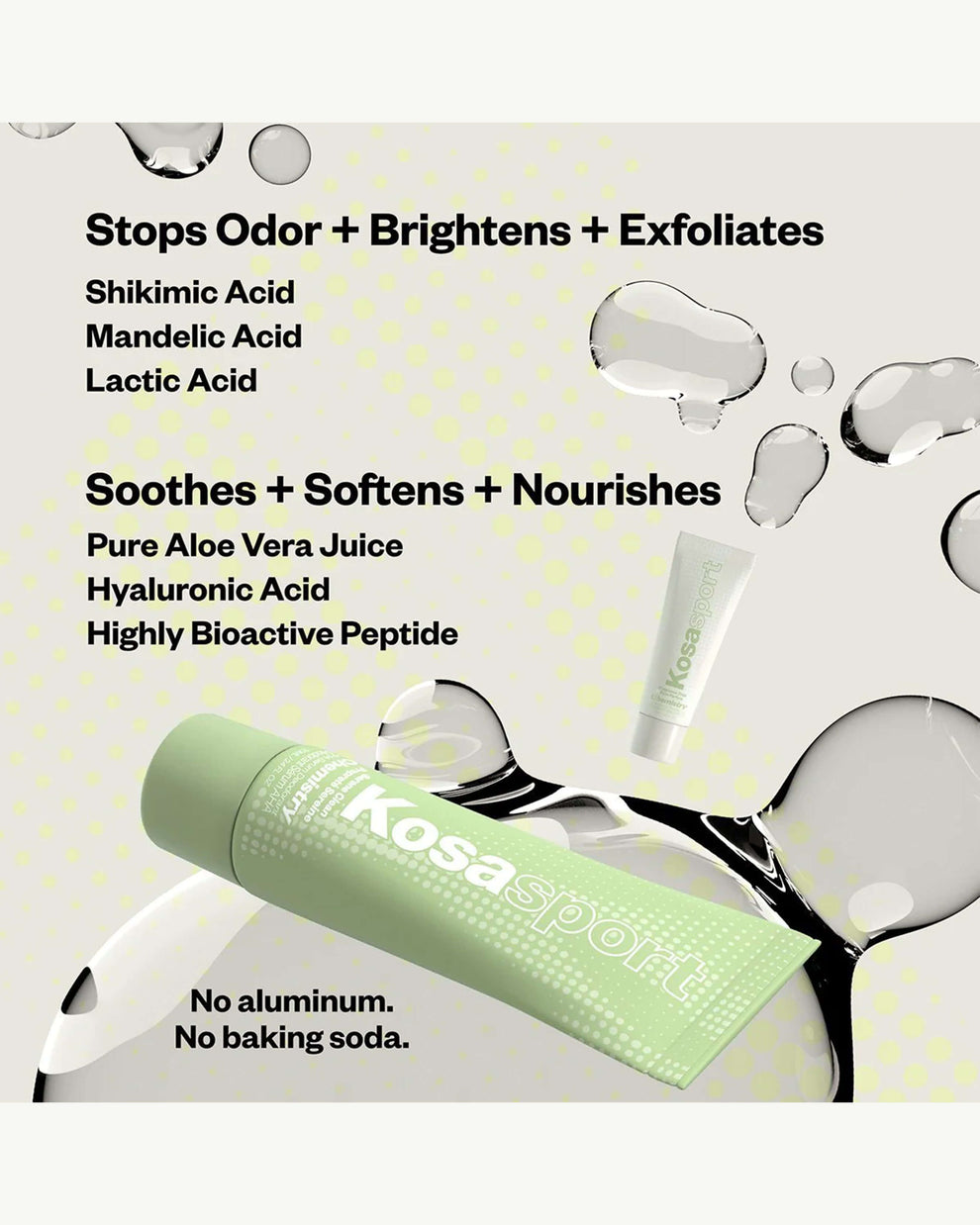 Kosas Chemistry AHA Serum Serene Clean Deodorant Clean Deodorant Credo