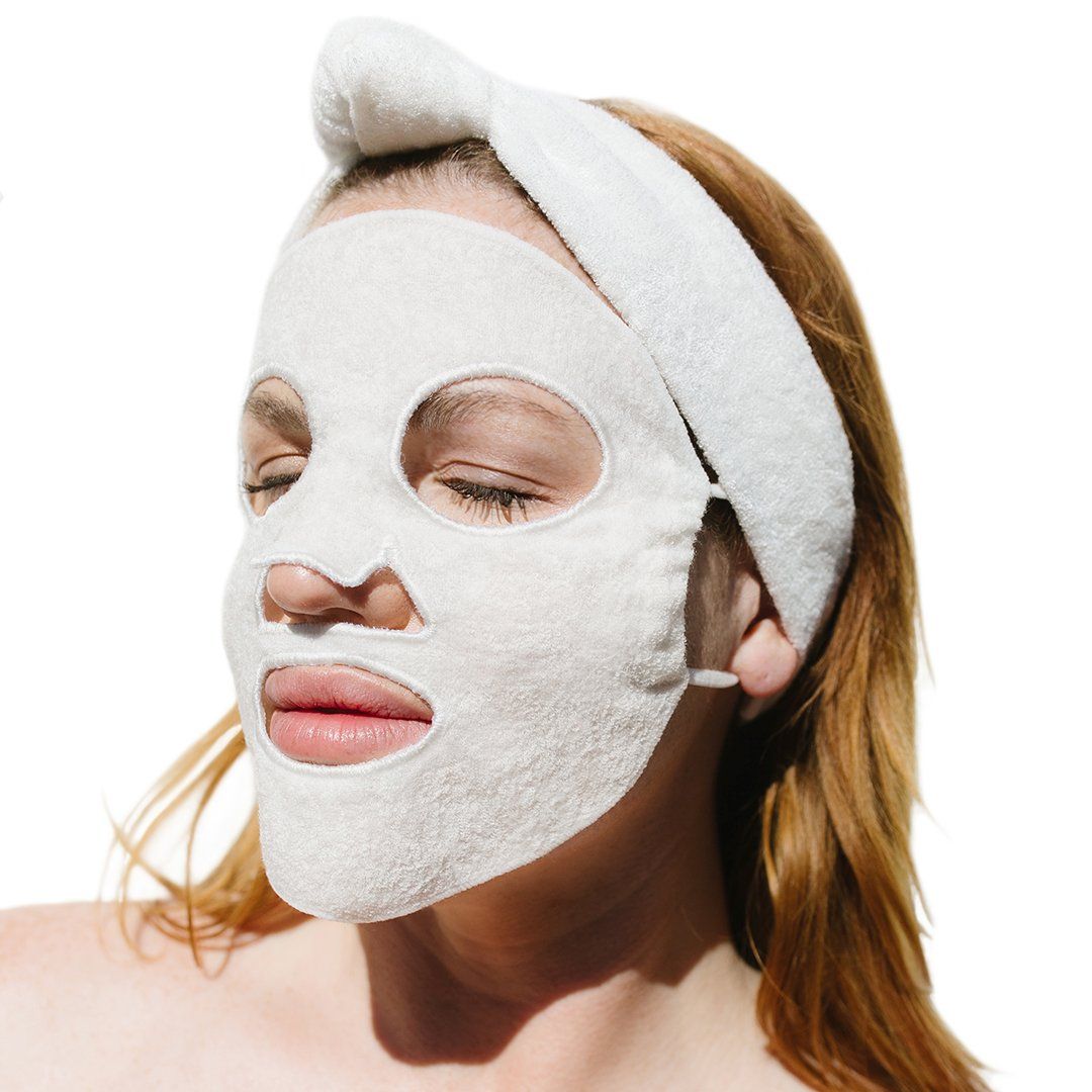 Pure Luxury Organic Reusable Sheet Mask With Matching Spa Headband